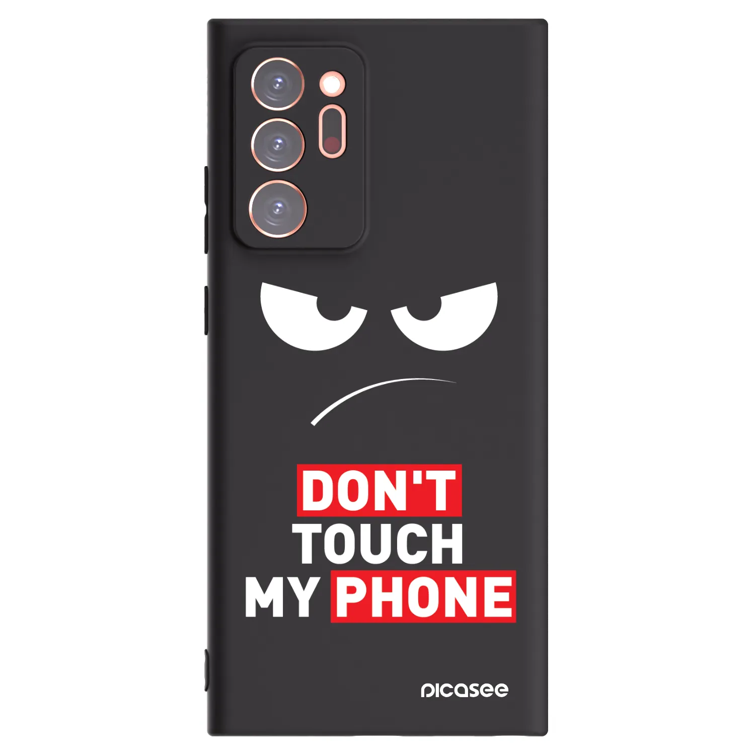 Picasee Μαύρη θήκη σιλικόνης για Samsung Galaxy Note 20 Ultra - Angry Eyes - Transparent