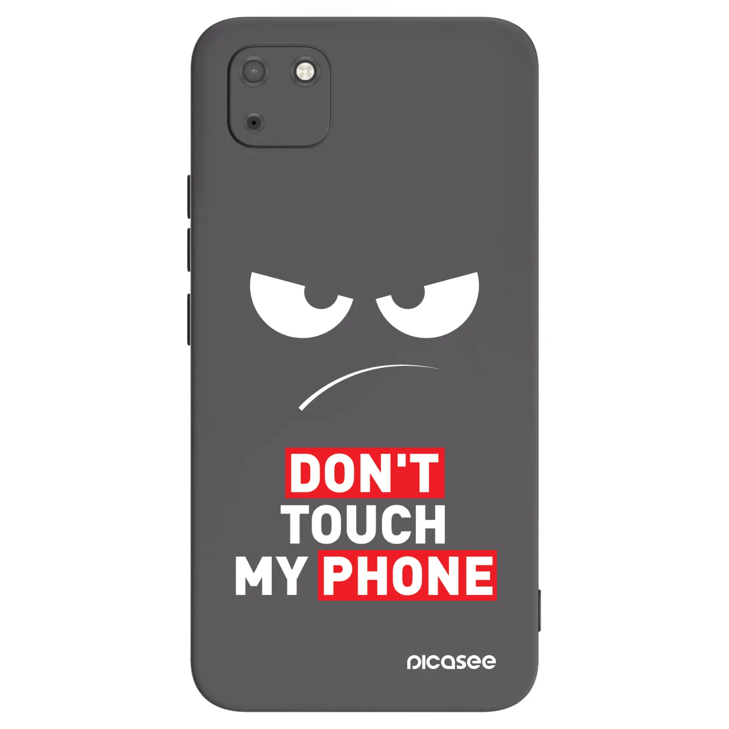 Picasee Μαύρη θήκη σιλικόνης για Huawei Y5P - Angry Eyes - Transparent
