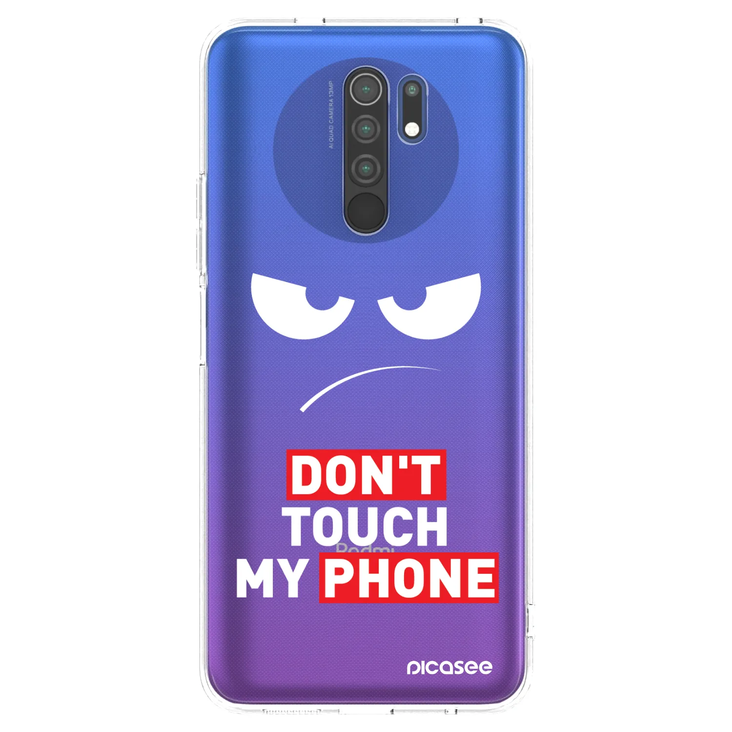 Picasee διαφανής θήκη σιλικόνης Xiaomi Redmi 9 - Angry Eyes - Transparent