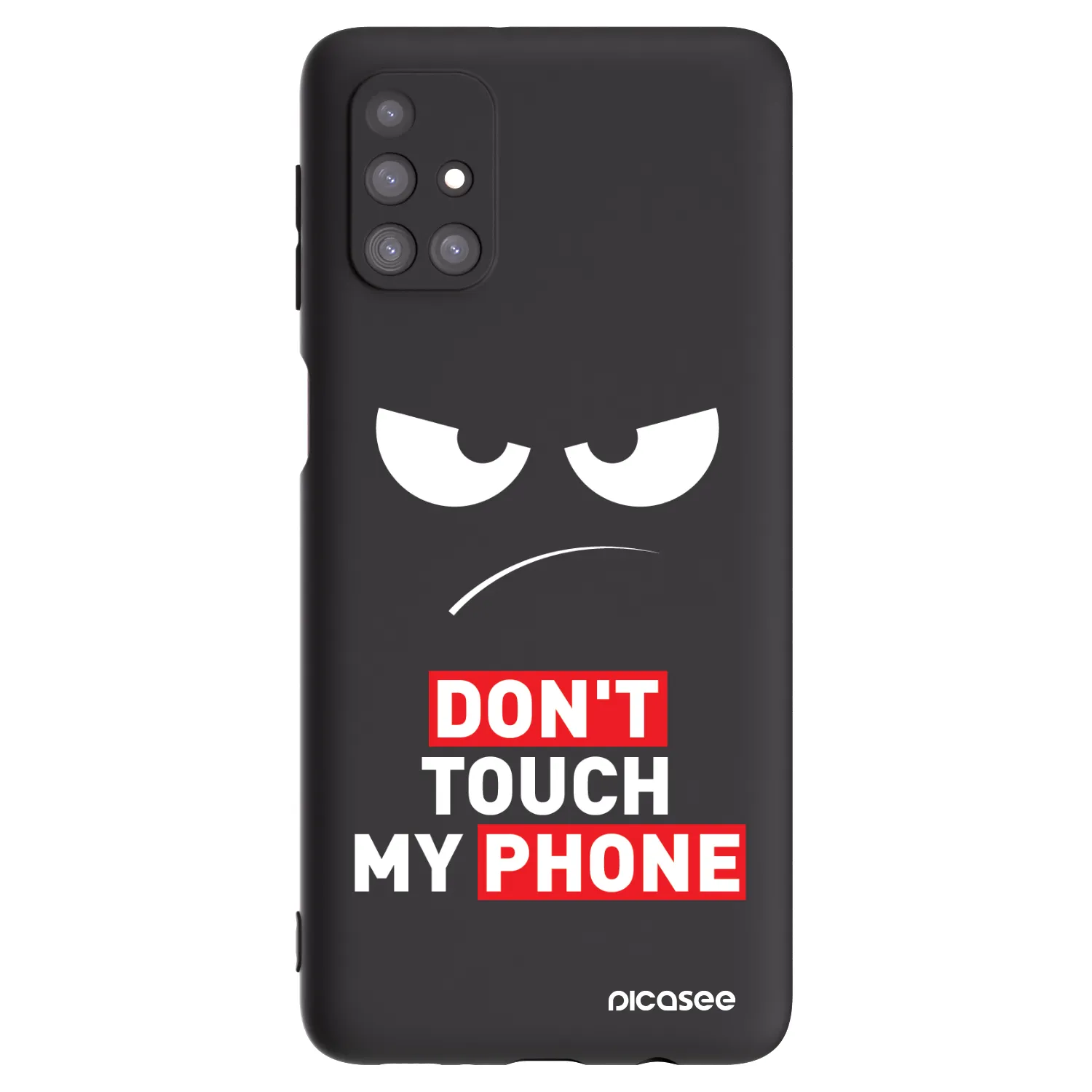 Picasee Μαύρη θήκη σιλικόνης για Samsung Galaxy M31s - Angry Eyes - Transparent