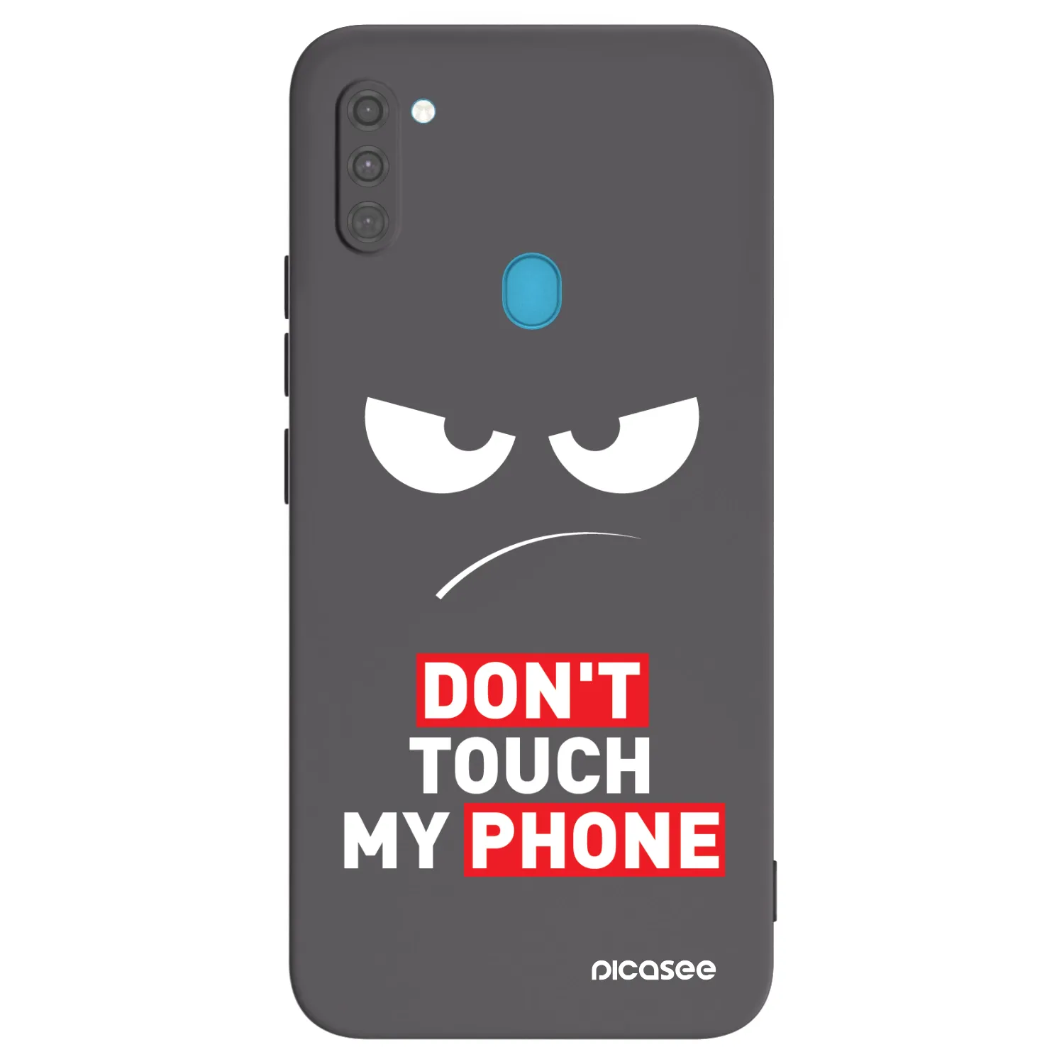 Picasee Μαύρη θήκη σιλικόνης για Samsung Galaxy M11 - Angry Eyes - Transparent