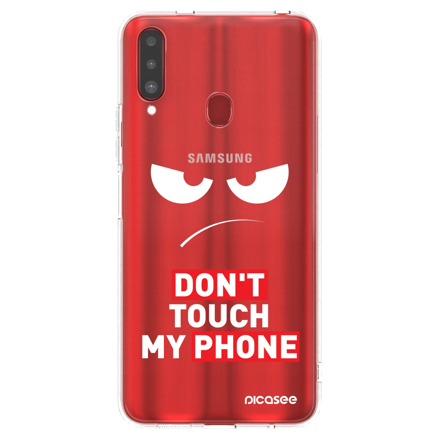 Picasee διαφανής θήκη σιλικόνης Samsung Galaxy A20s - Angry Eyes - Transparent