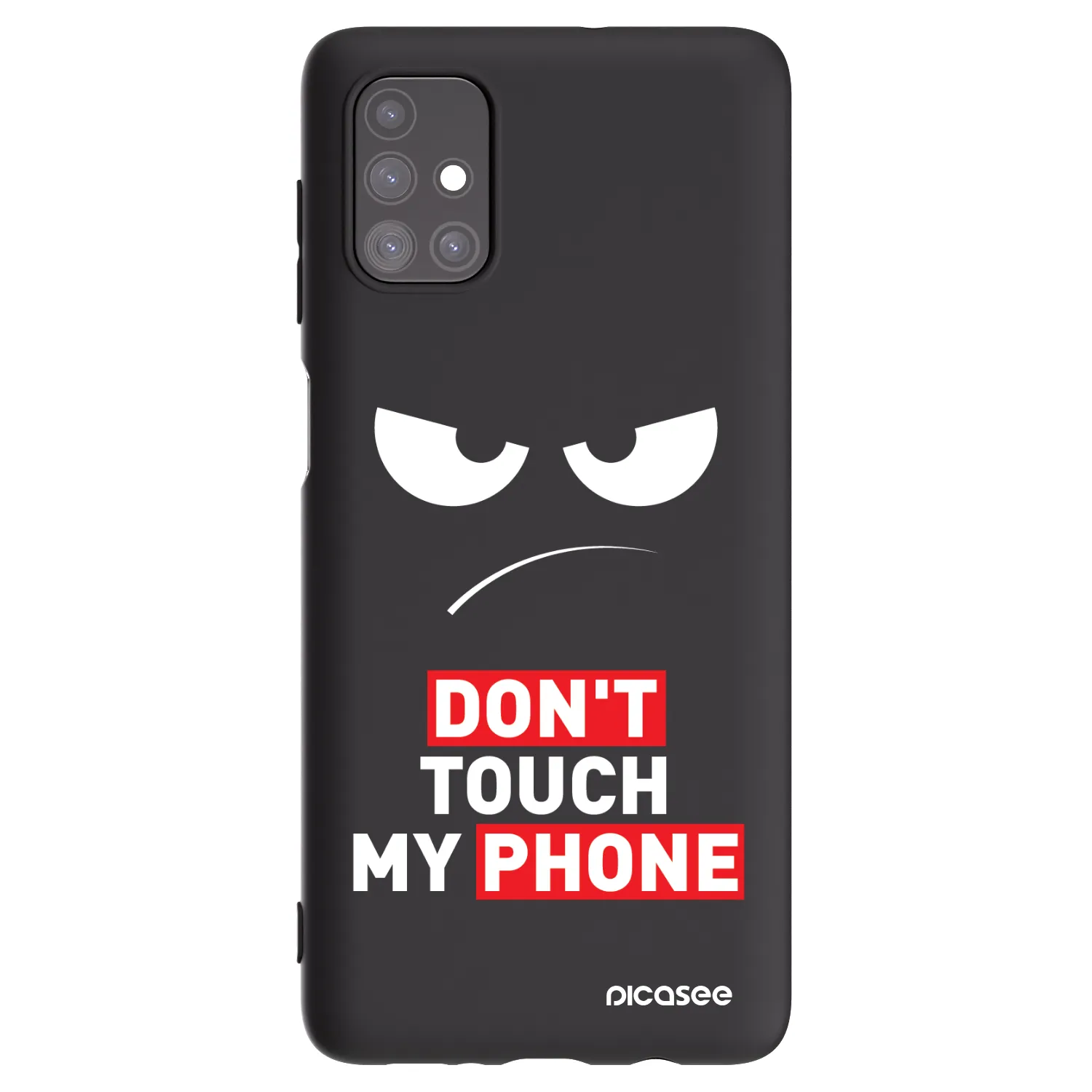 Picasee Μαύρη θήκη σιλικόνης για Samsung Galaxy M51 M515F - Angry Eyes - Transparent