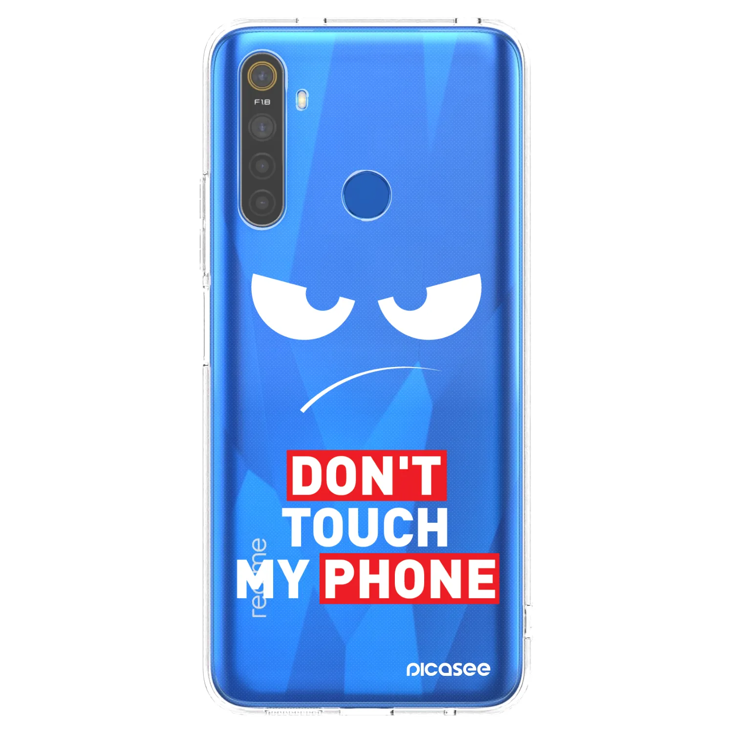 Picasee διαφανής θήκη σιλικόνης Realme 5 - Angry Eyes - Transparent