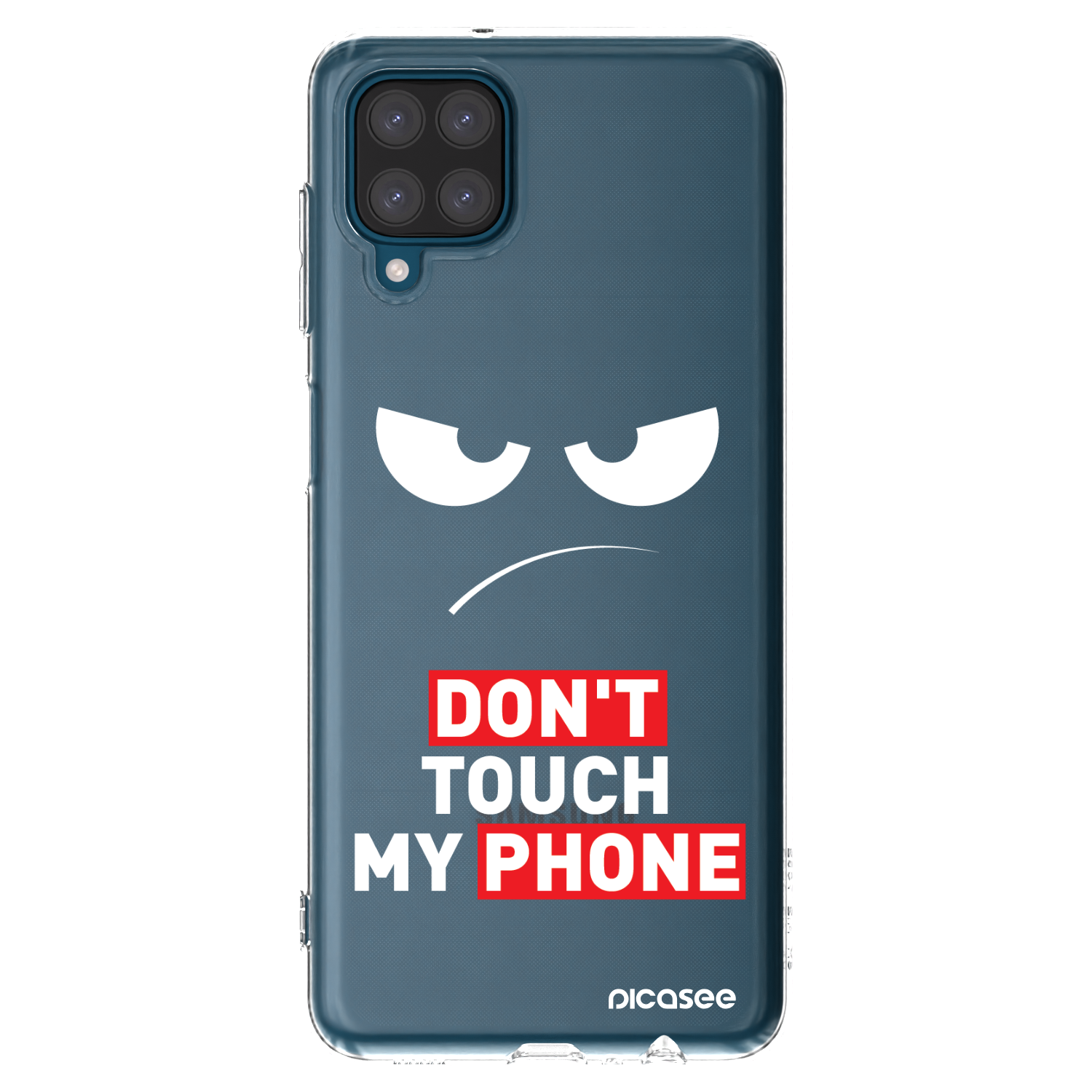 Picasee διαφανής θήκη σιλικόνης Samsung Galaxy A12 A125F - Angry Eyes - Transparent