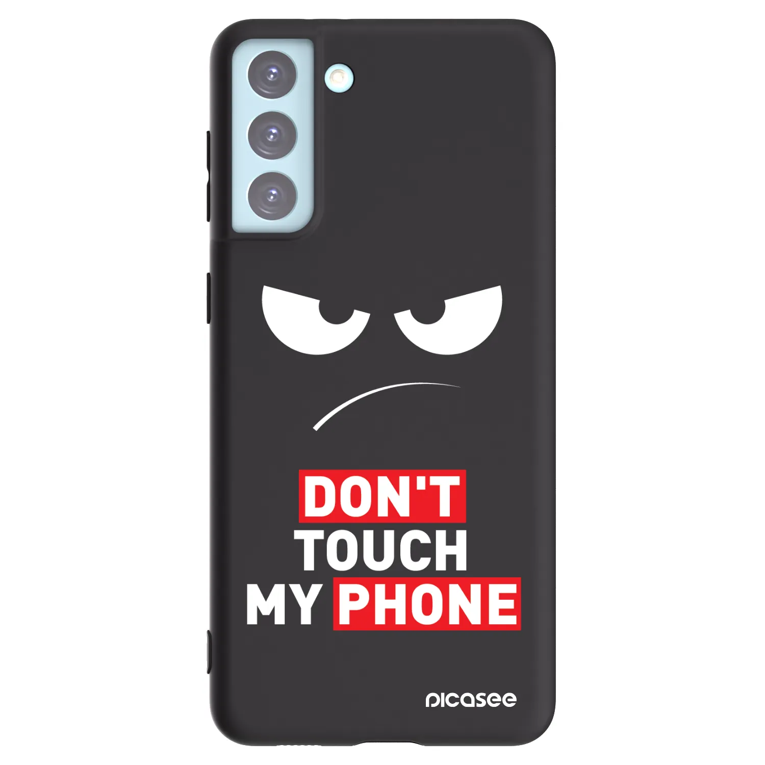Picasee Μαύρη θήκη σιλικόνης για Samsung Galaxy S21+ 5G G996F - Angry Eyes - Transparent