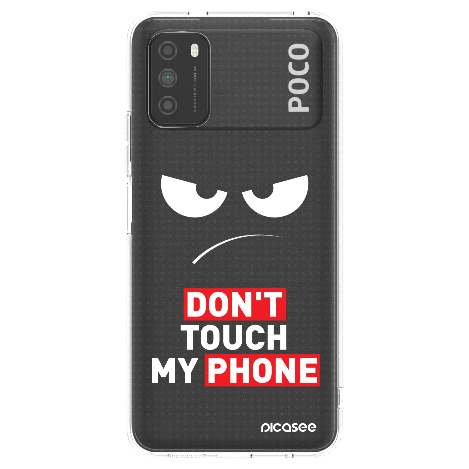 Picasee διαφανής θήκη σιλικόνης Xiaomi Poco M3 - Angry Eyes - Transparent