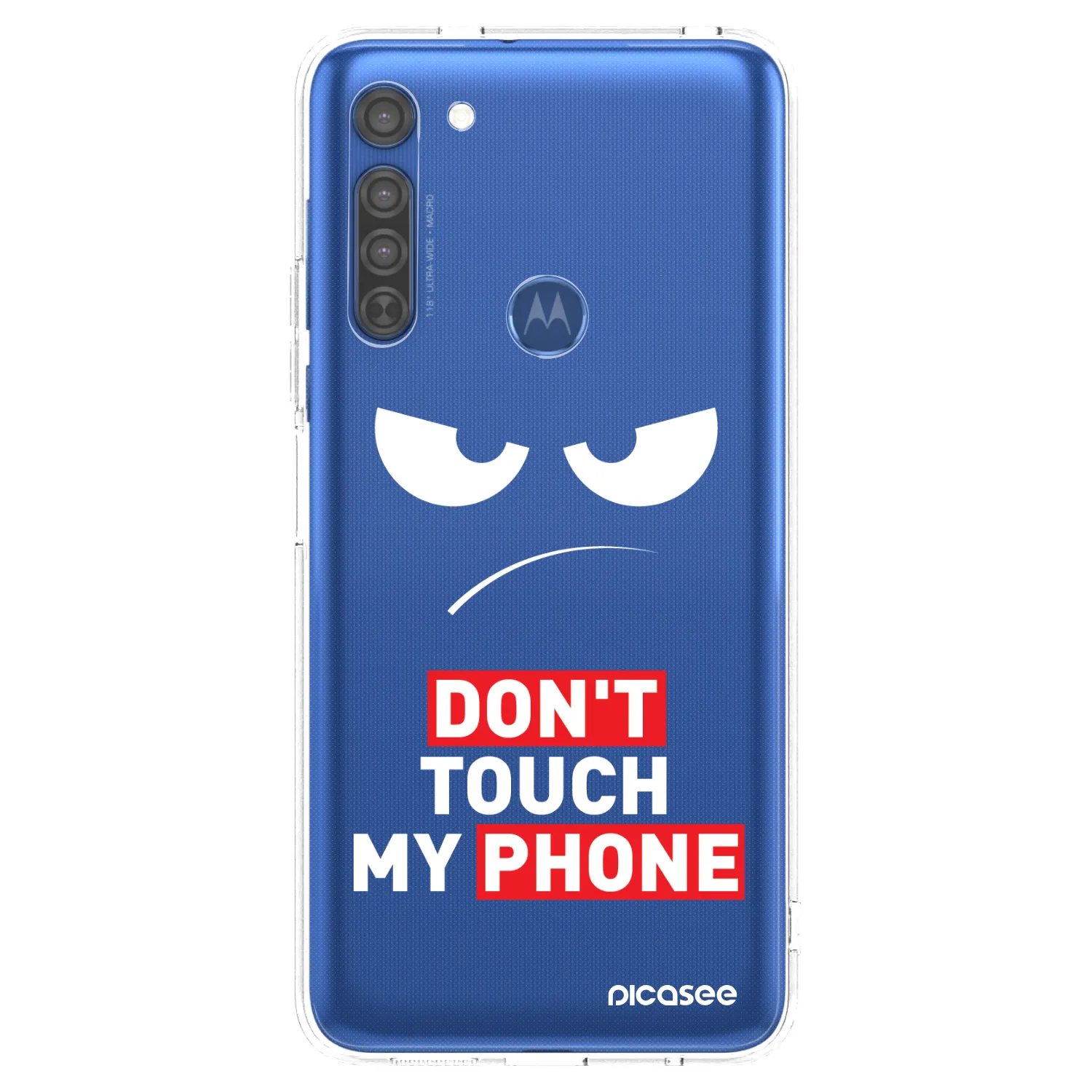 Picasee διαφανής θήκη σιλικόνης Motorola Moto G8 - Angry Eyes - Transparent