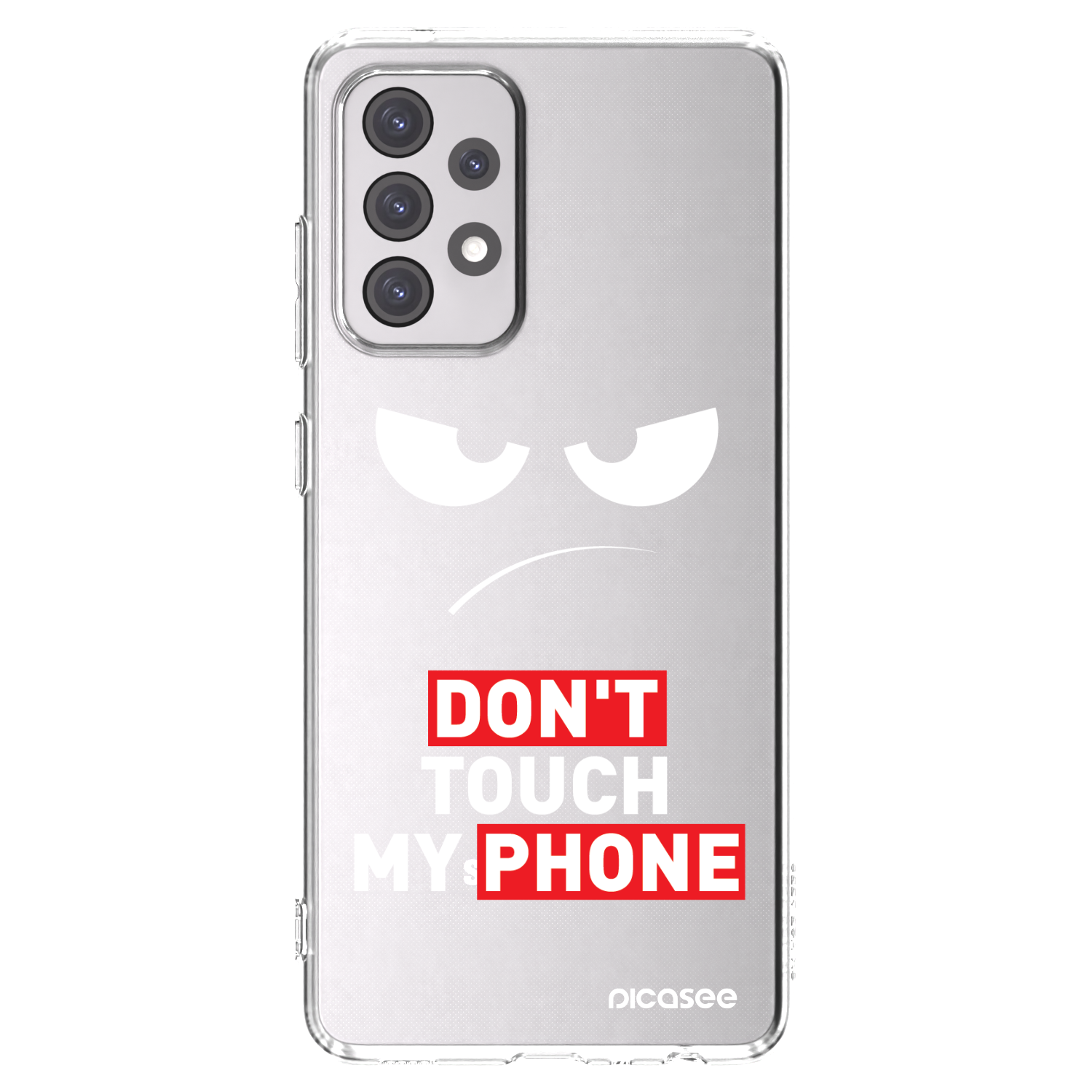Picasee διαφανής θήκη σιλικόνης Samsung Galaxy A52 5G A525F - Angry Eyes - Transparent