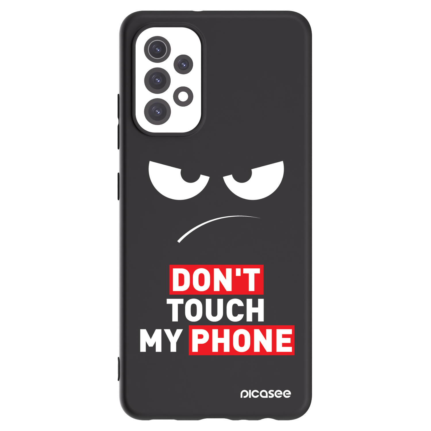 Picasee Μαύρη θήκη σιλικόνης για Samsung Galaxy A32 5G A326B - Angry Eyes - Transparent
