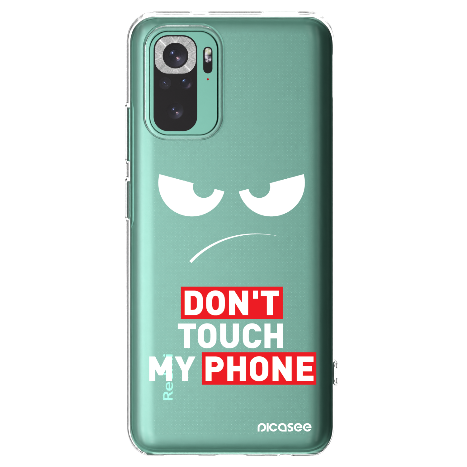Picasee διαφανής θήκη σιλικόνης Xiaomi Redmi Note 10 Pro - Angry Eyes - Transparent