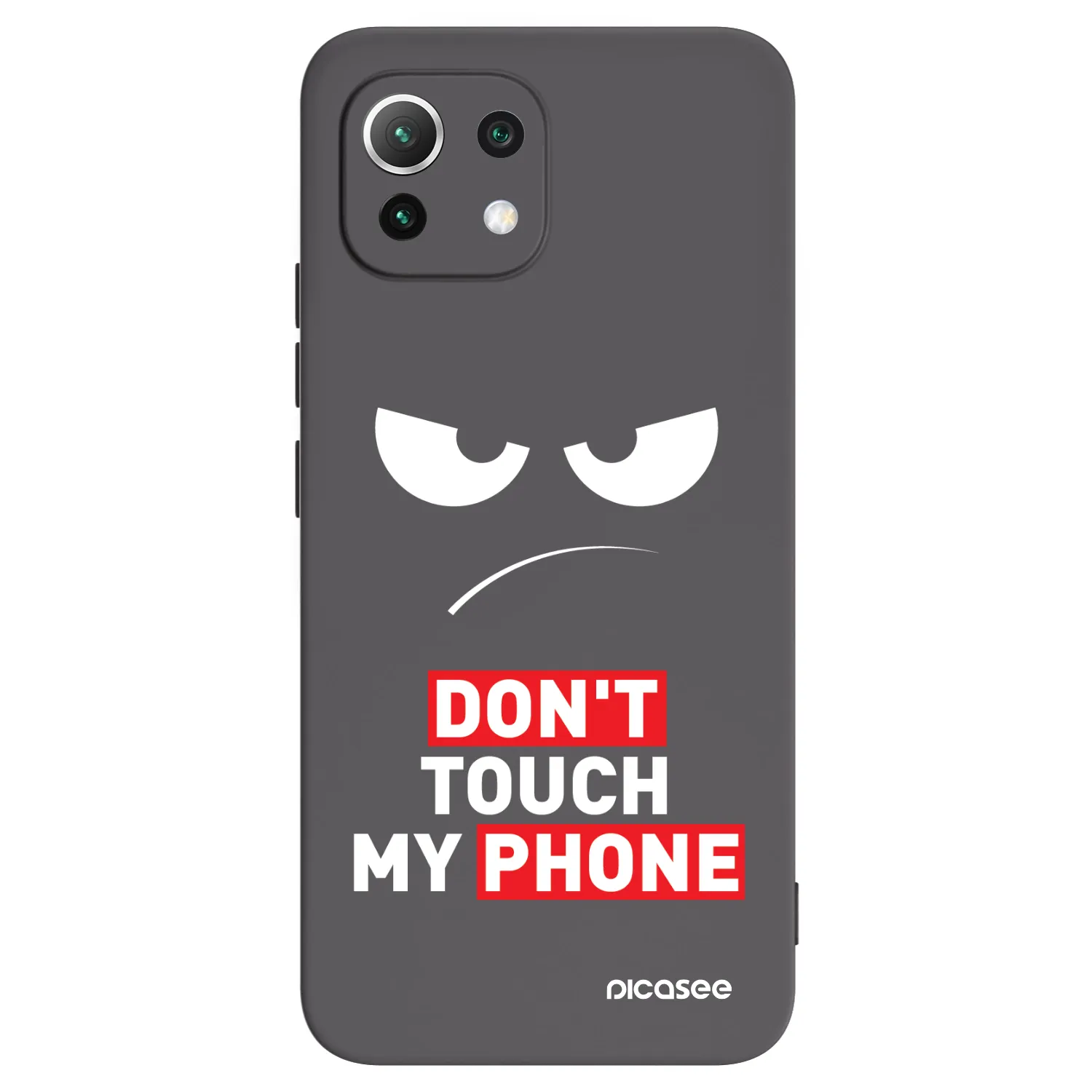 Picasee Μαύρη θήκη σιλικόνης για Xiaomi Mi 11 Lite - Angry Eyes - Transparent