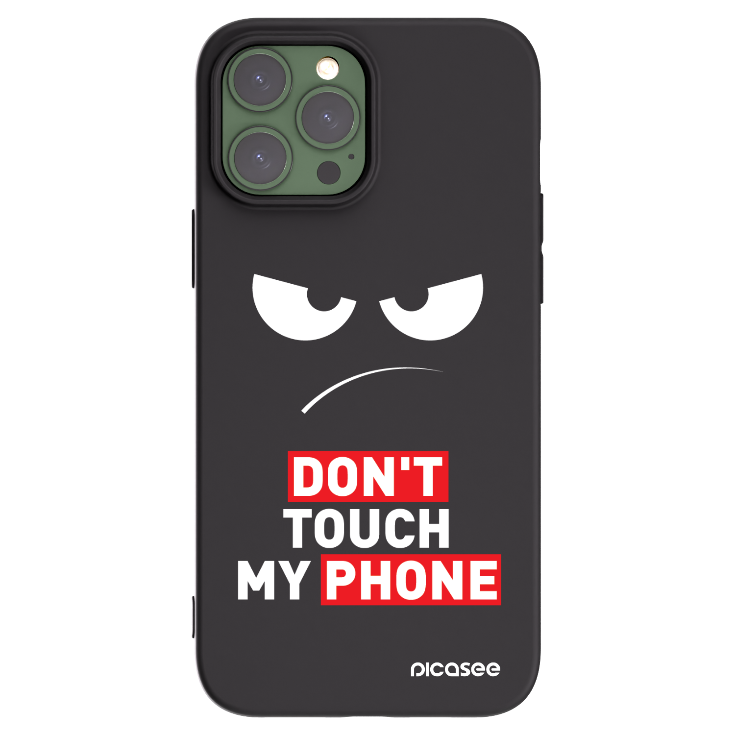 Picasee Μαύρη θήκη σιλικόνης για Apple iPhone 13 Pro Max - Angry Eyes - Transparent