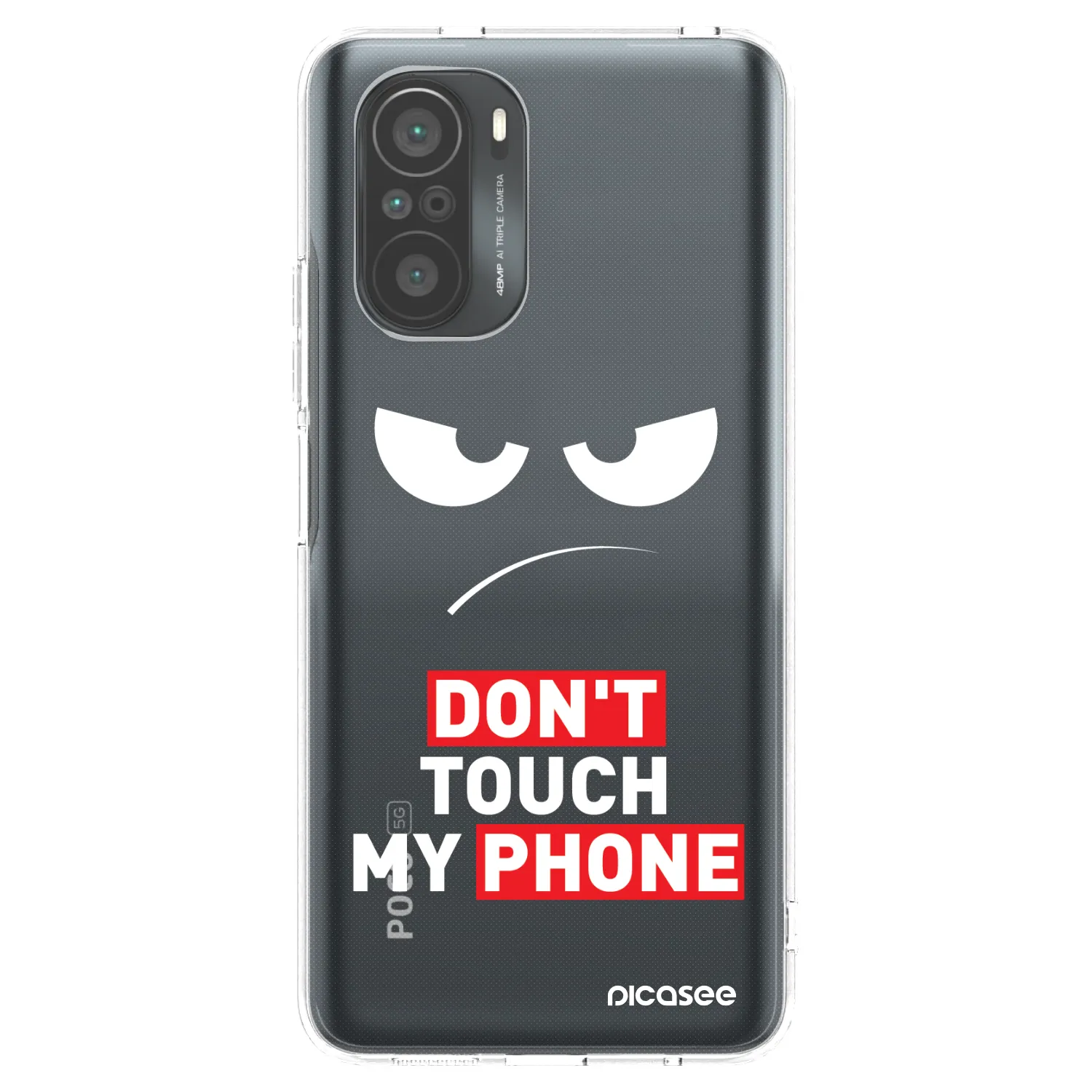 Picasee διαφανής θήκη σιλικόνης Xiaomi Poco F3 - Angry Eyes - Transparent