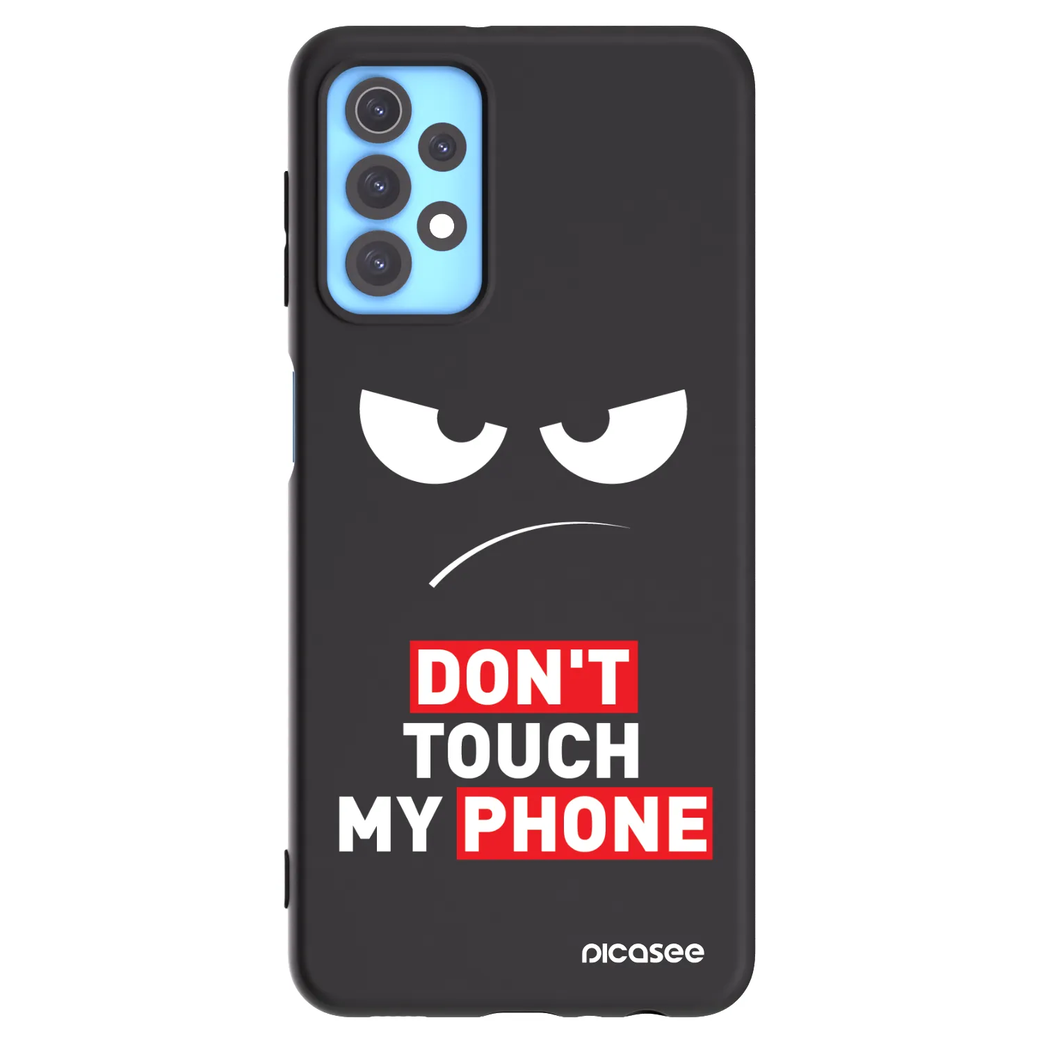 Picasee Μαύρη θήκη σιλικόνης για Samsung Galaxy A32 4G SM-A325F - Angry Eyes - Transparent