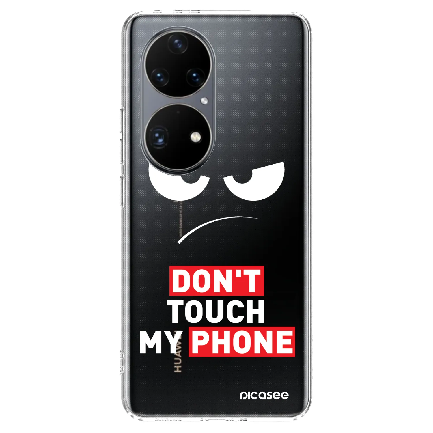 Picasee διαφανής θήκη σιλικόνης Huawei P50 - Angry Eyes - Transparent