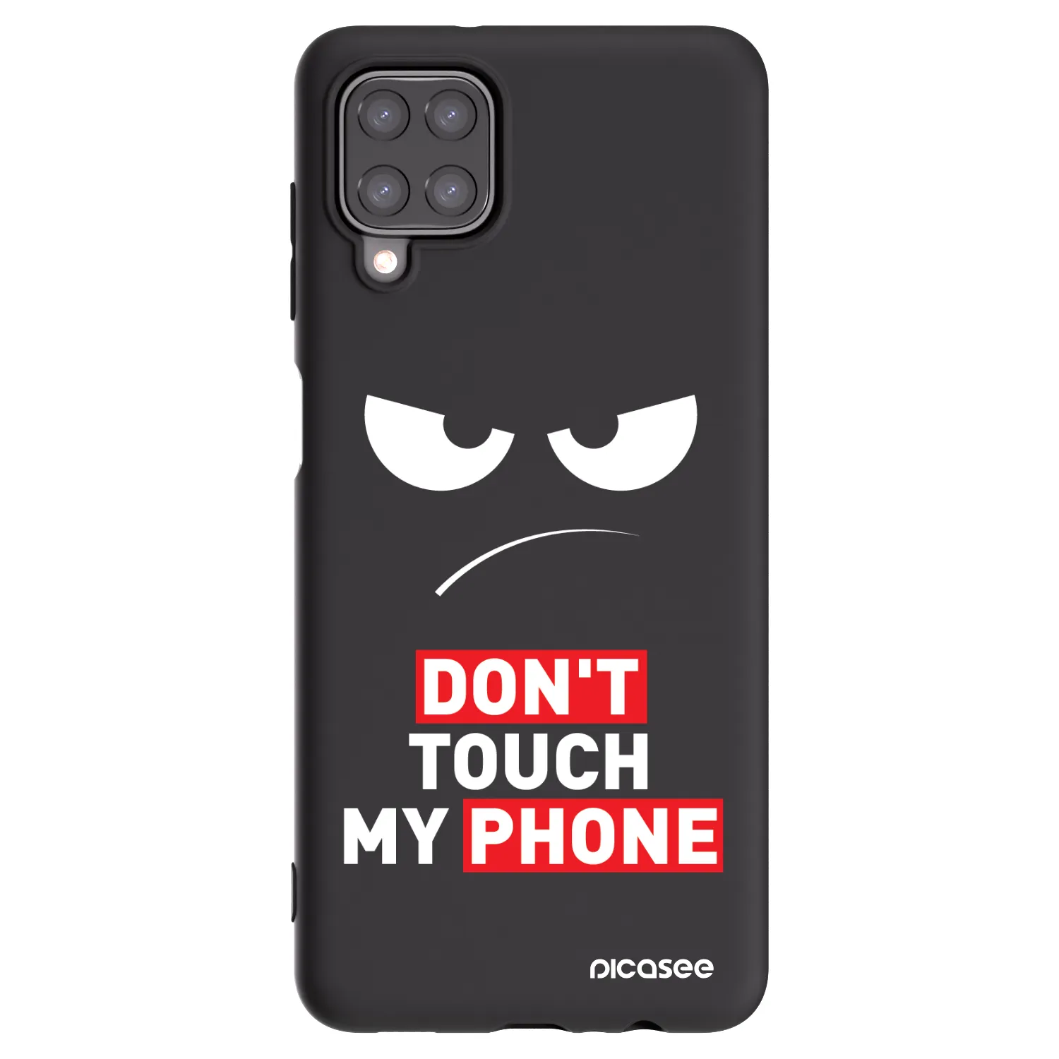 Picasee Μαύρη θήκη σιλικόνης για Samsung Galaxy M12 M127F - Angry Eyes - Transparent