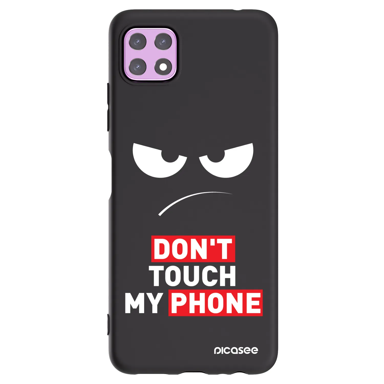 Picasee Μαύρη θήκη σιλικόνης για Samsung Galaxy A22 A226B 5G - Angry Eyes - Transparent