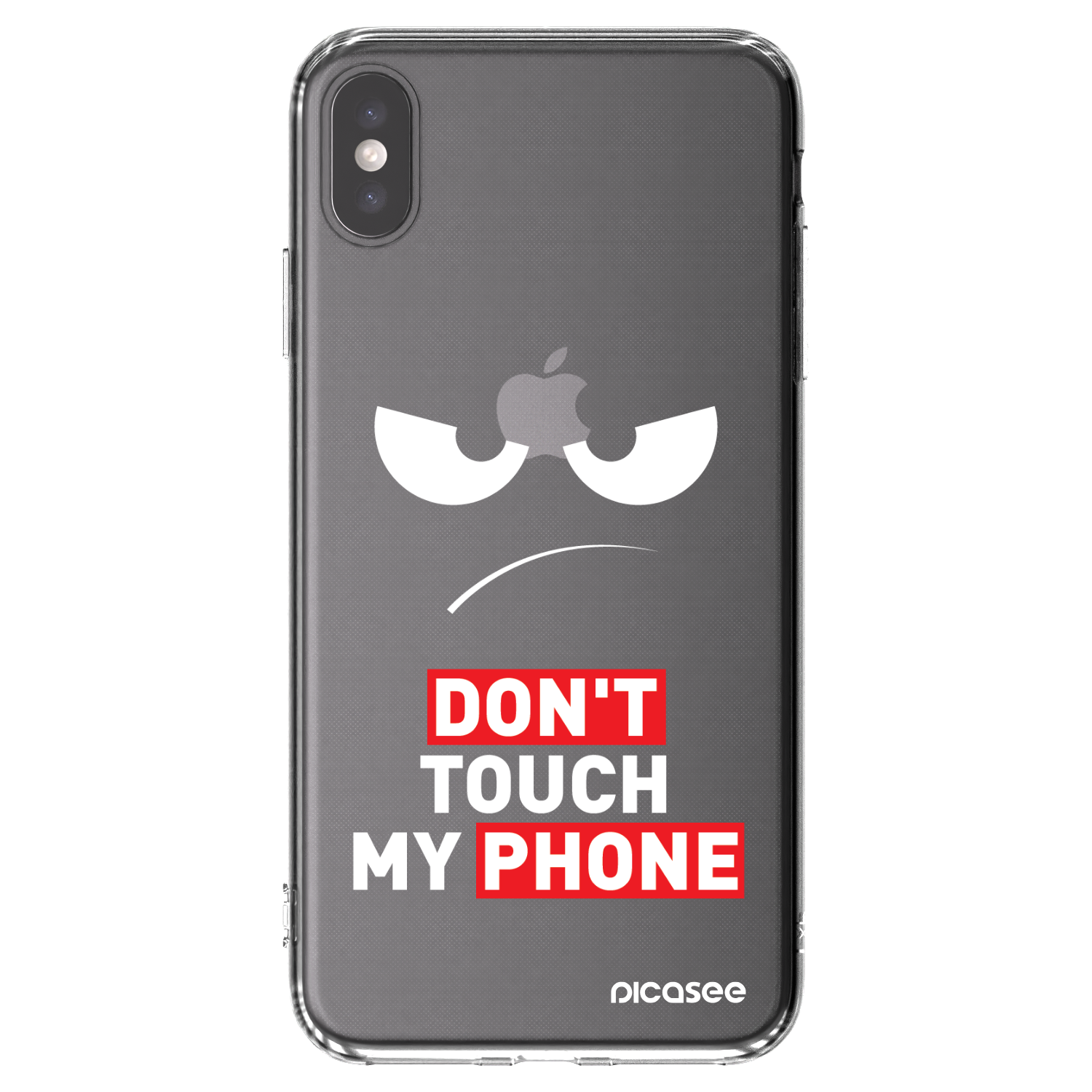 Picasee διαφανής θήκη σιλικόνης Apple iPhone XS Max - Angry Eyes - Transparent