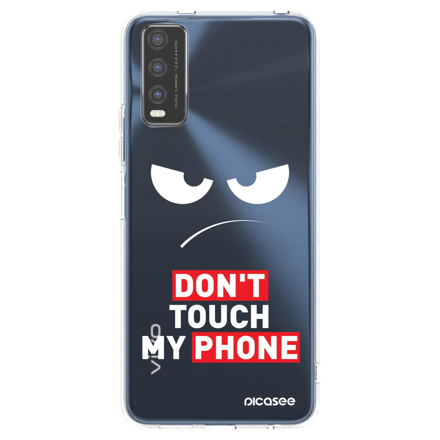 Picasee διαφανής θήκη σιλικόνης Vivo Y20s - Angry Eyes - Transparent