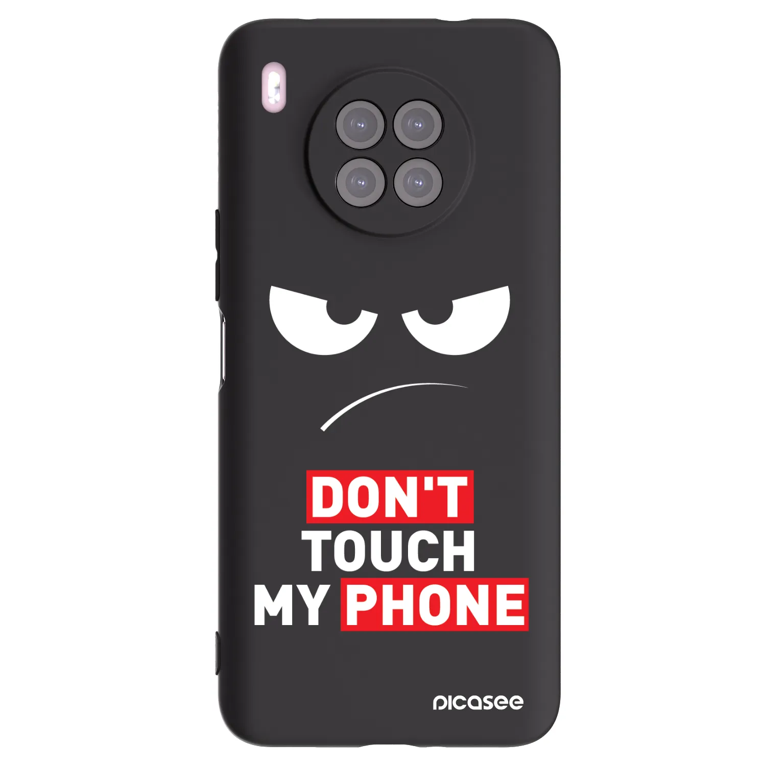 Picasee Μαύρη θήκη σιλικόνης για Huawei Nova 8i - Angry Eyes - Transparent