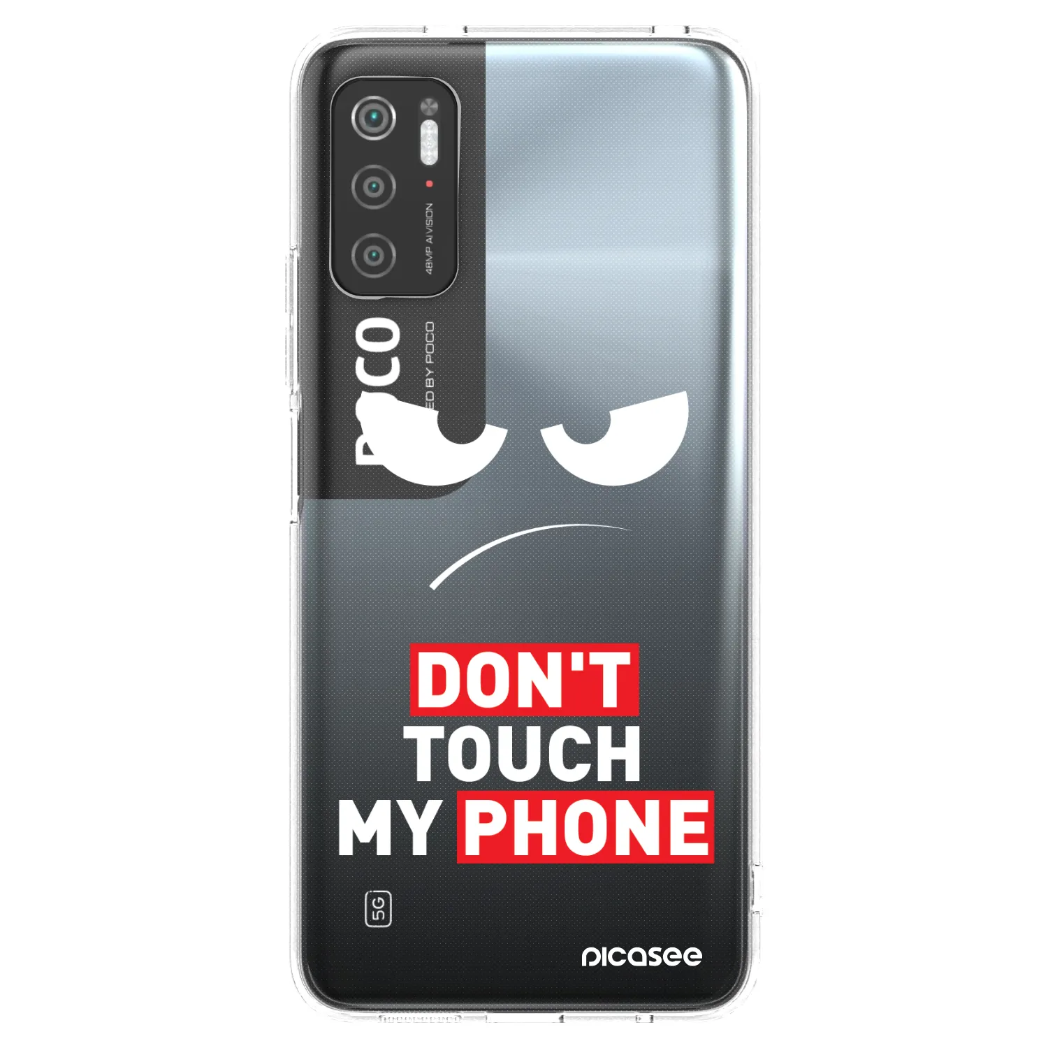 Picasee διαφανής θήκη σιλικόνης Xiaomi Poco M3 Pro 5G - Angry Eyes - Transparent