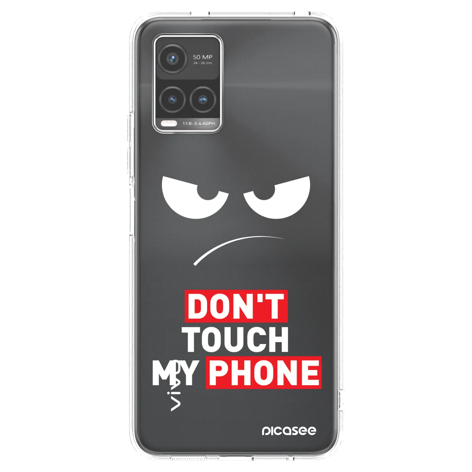 Picasee διαφανής θήκη σιλικόνης Vivo Y33s - Angry Eyes - Transparent