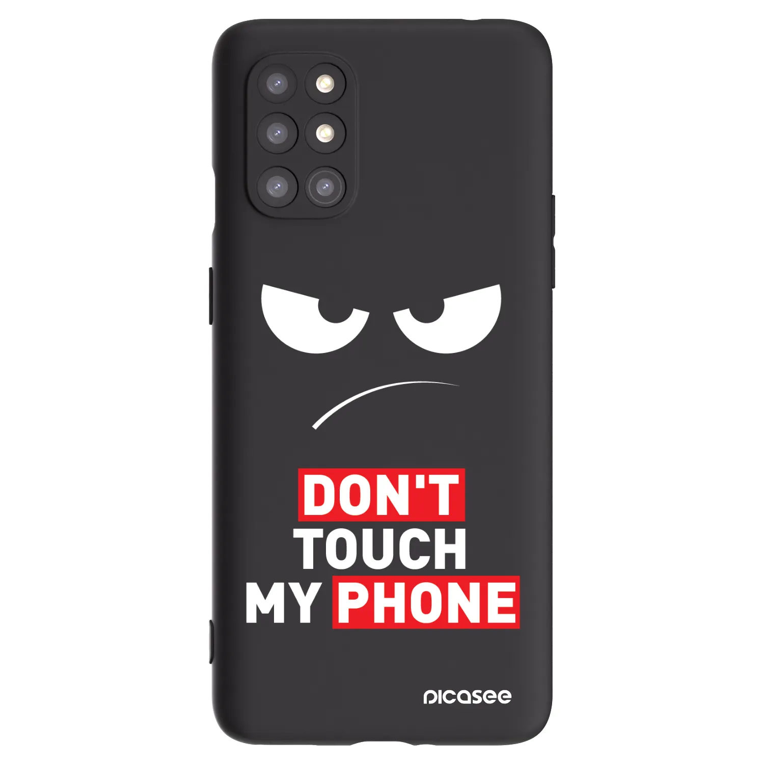 Picasee Μαύρη θήκη σιλικόνης για OnePlus 8T - Angry Eyes - Transparent