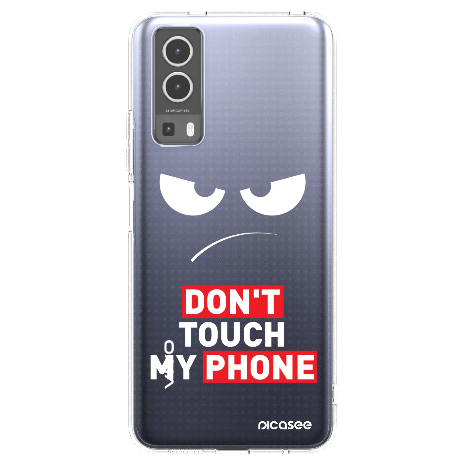 Picasee διαφανής θήκη σιλικόνης Vivo Y72 5G - Angry Eyes - Transparent