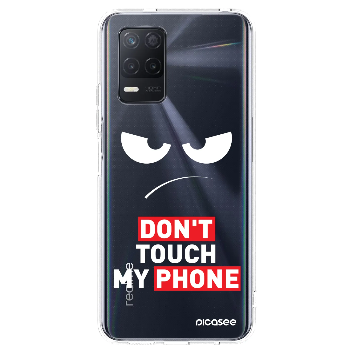 Picasee διαφανής θήκη σιλικόνης Realme 8 5G - Angry Eyes - Transparent