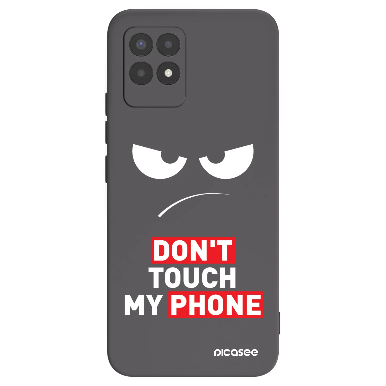 Picasee Μαύρη θήκη σιλικόνης για Realme 8i - Angry Eyes - Transparent