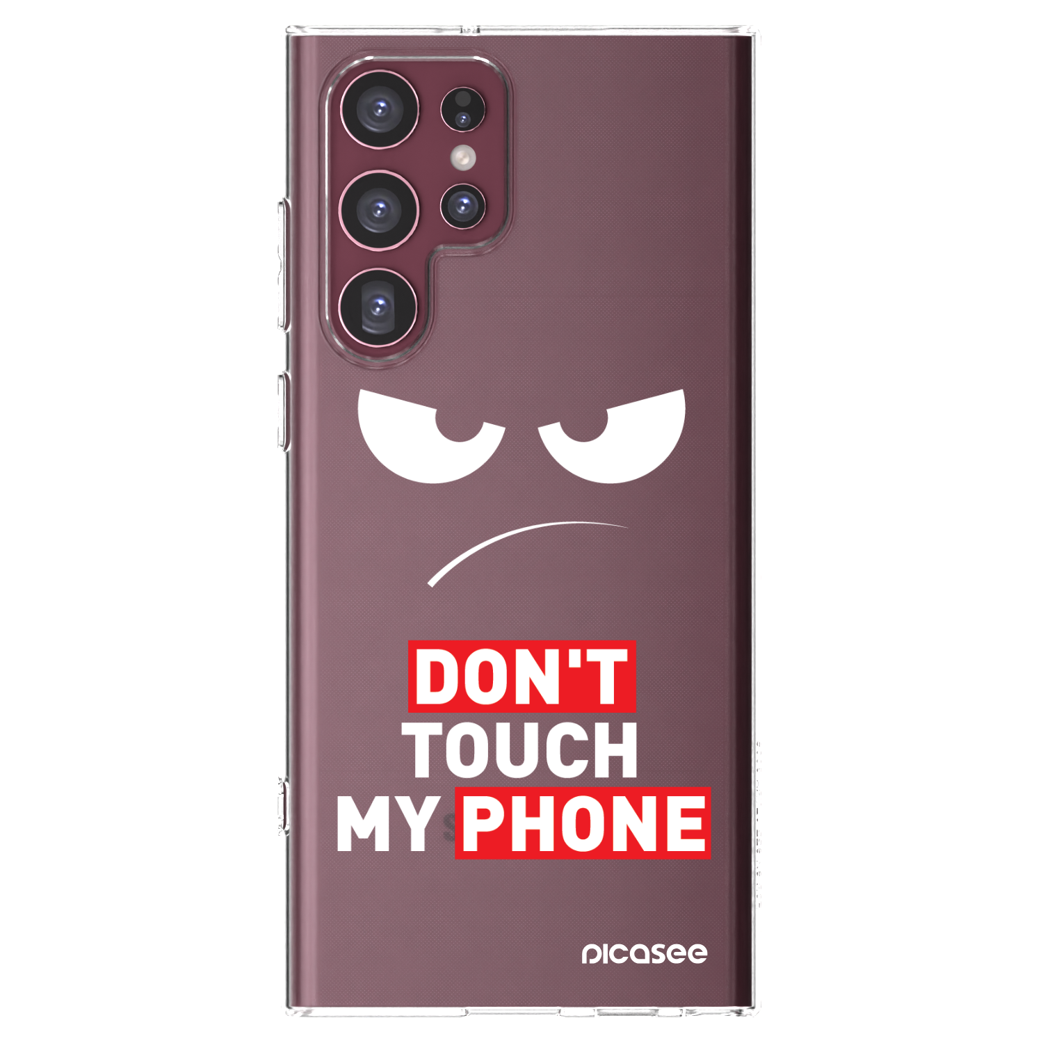 Picasee διαφανής θήκη σιλικόνης Samsung Galaxy S22 Ultra 5G - Angry Eyes - Transparent