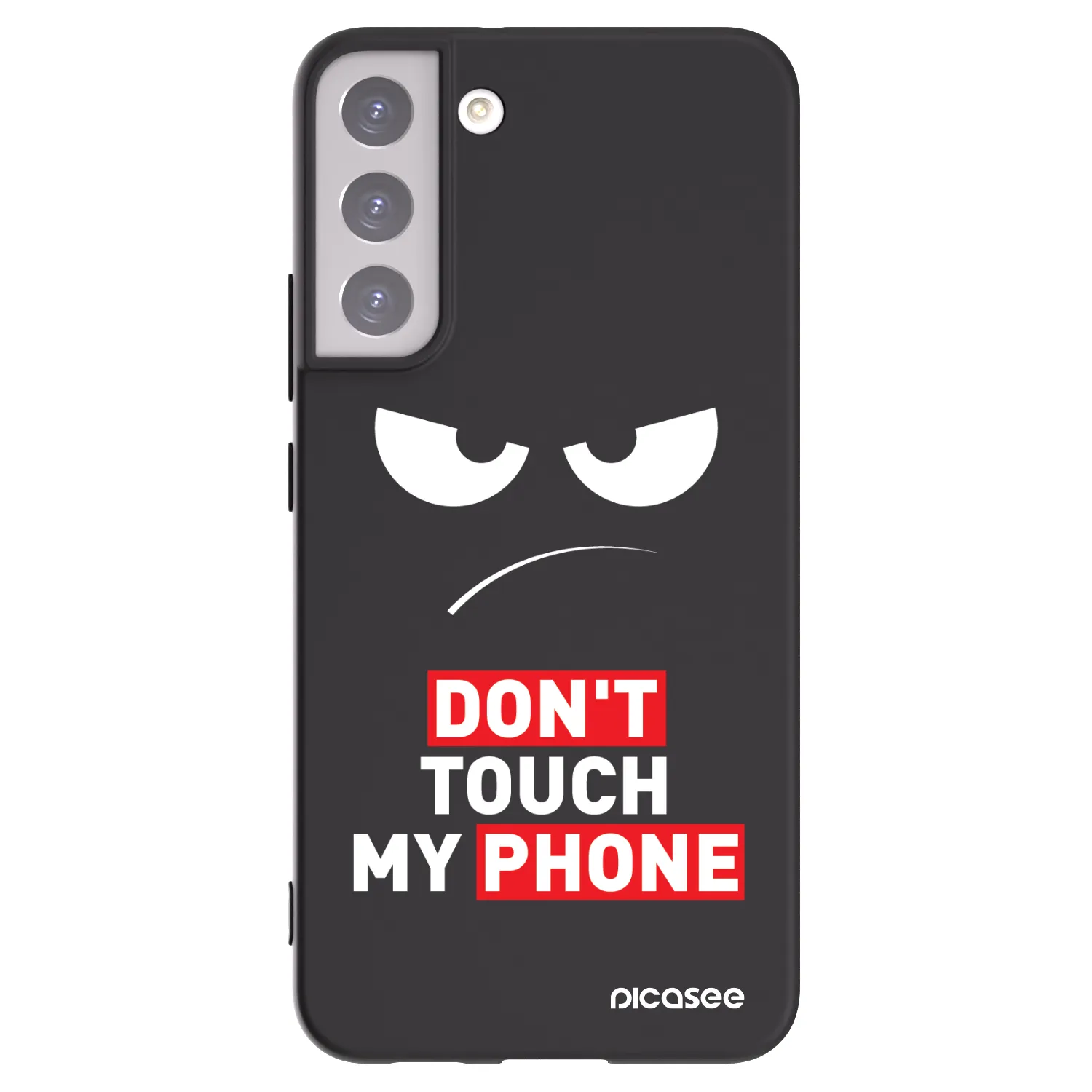Picasee Μαύρη θήκη σιλικόνης για Samsung Galaxy S22+ 5G - Angry Eyes - Transparent