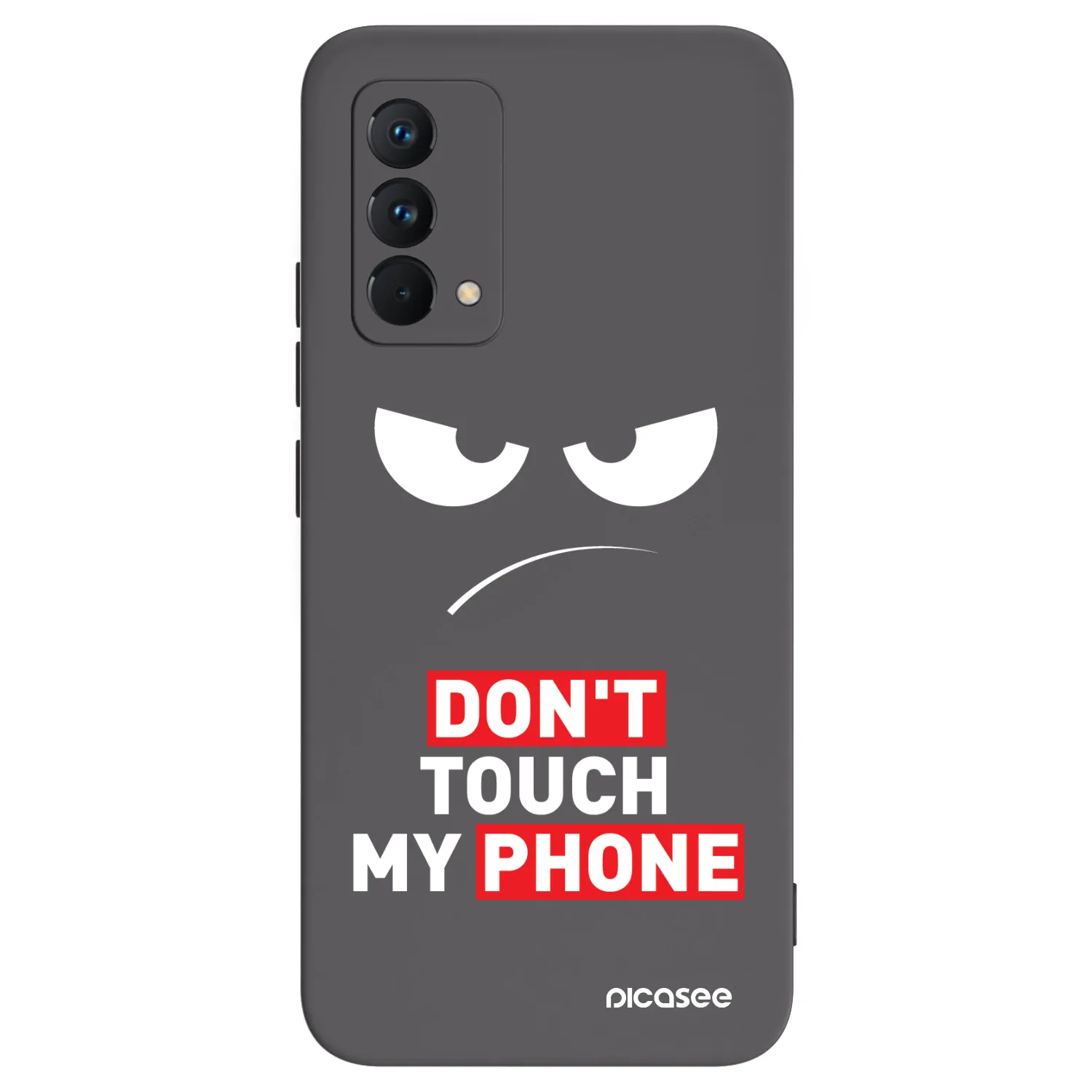 Picasee Μαύρη θήκη σιλικόνης για Realme GT Master Edition 5G - Angry Eyes - Transparent