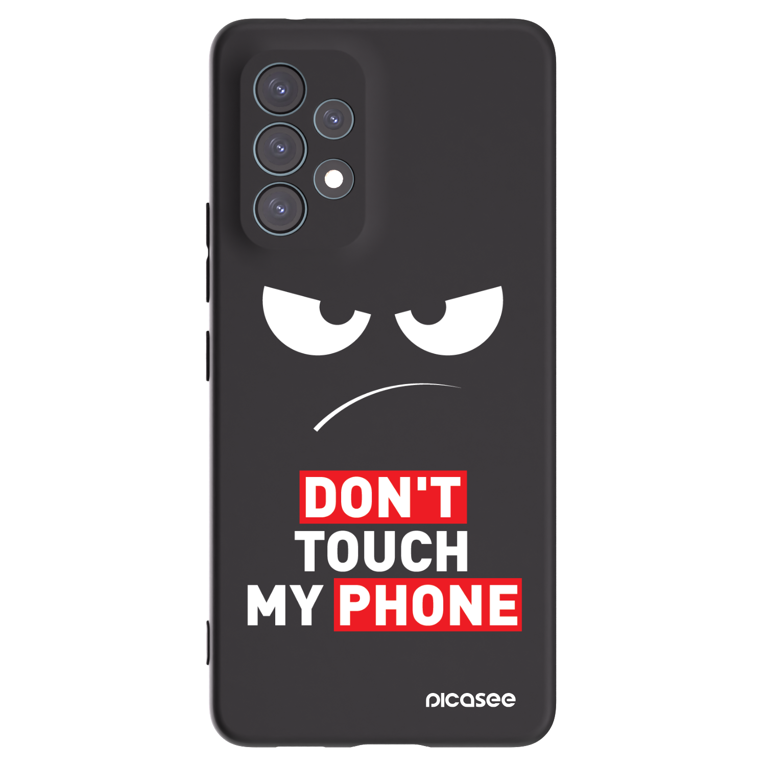Picasee Μαύρη θήκη σιλικόνης για Samsung Galaxy A53 5G A536 - Angry Eyes - Transparent