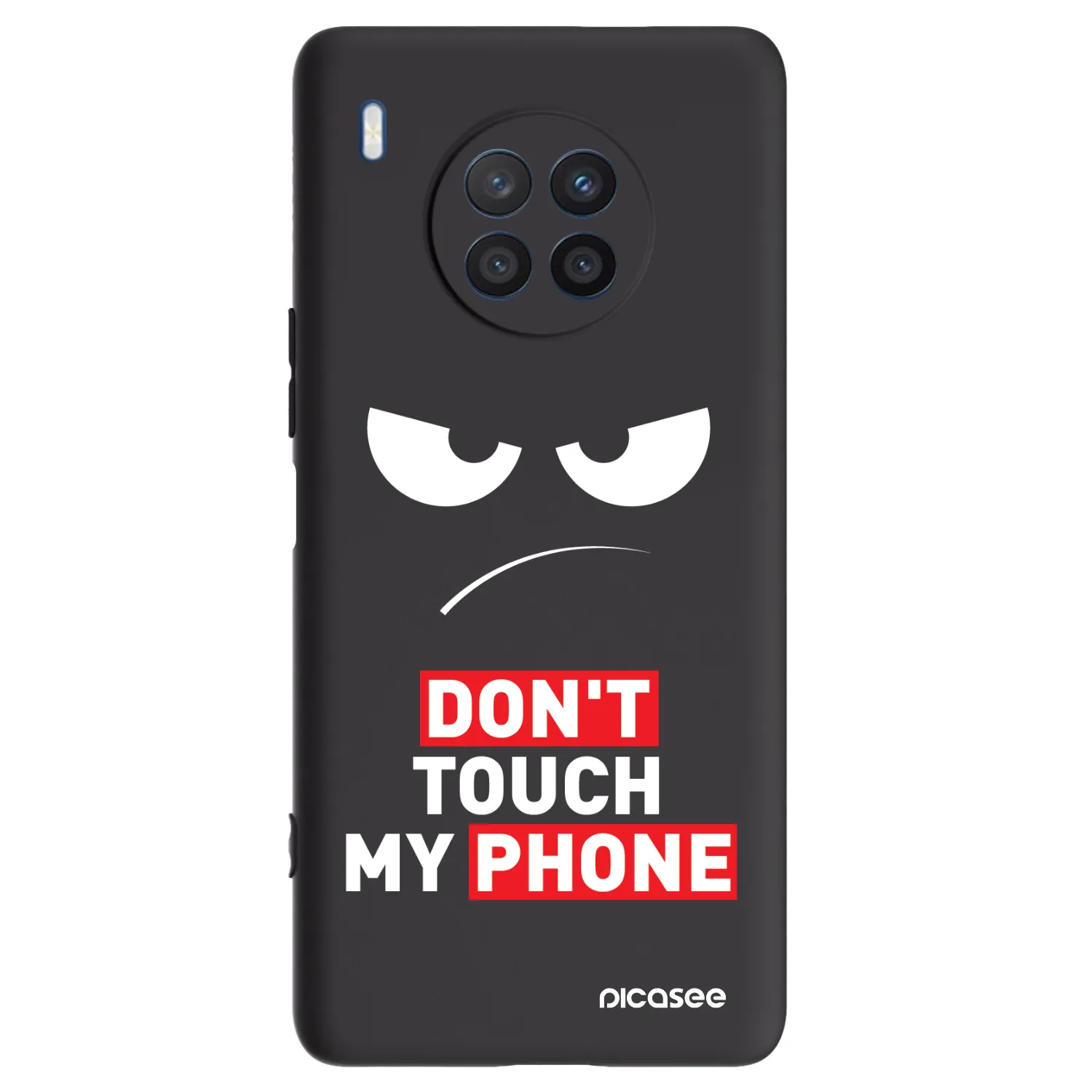 Picasee Μαύρη θήκη σιλικόνης για Honor 50 Lite - Angry Eyes - Transparent