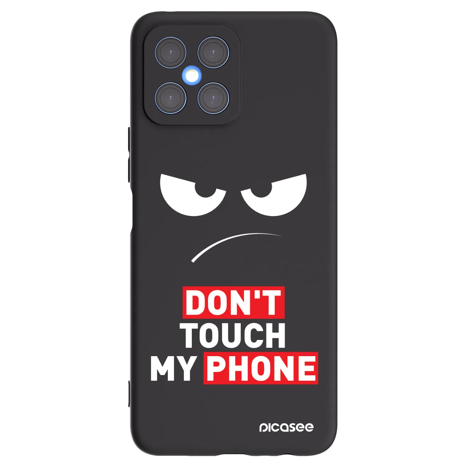 Picasee Μαύρη θήκη σιλικόνης για Honor X8 4G - Angry Eyes - Transparent