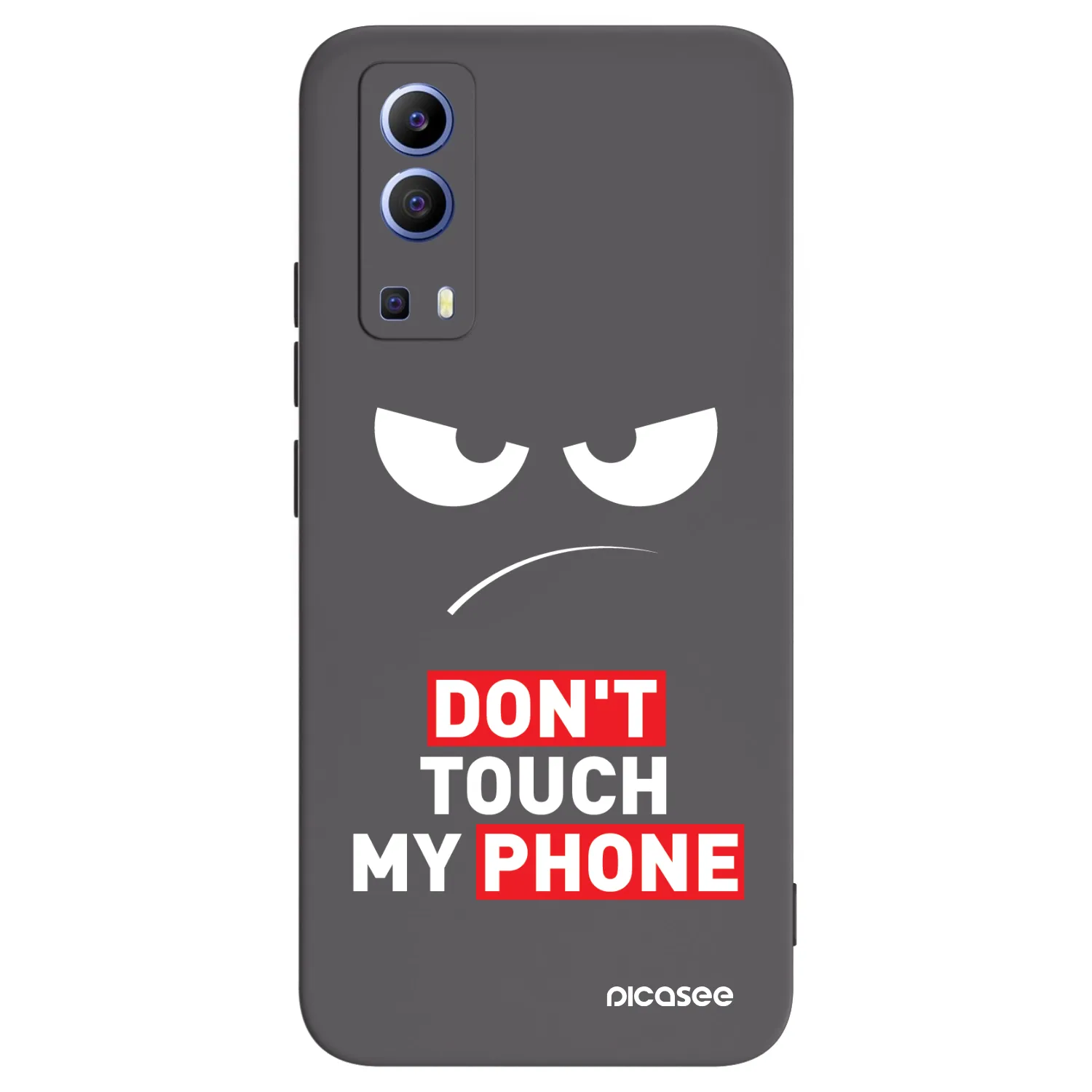Picasee Μαύρη θήκη σιλικόνης για Vivo Y52 5G - Angry Eyes - Transparent
