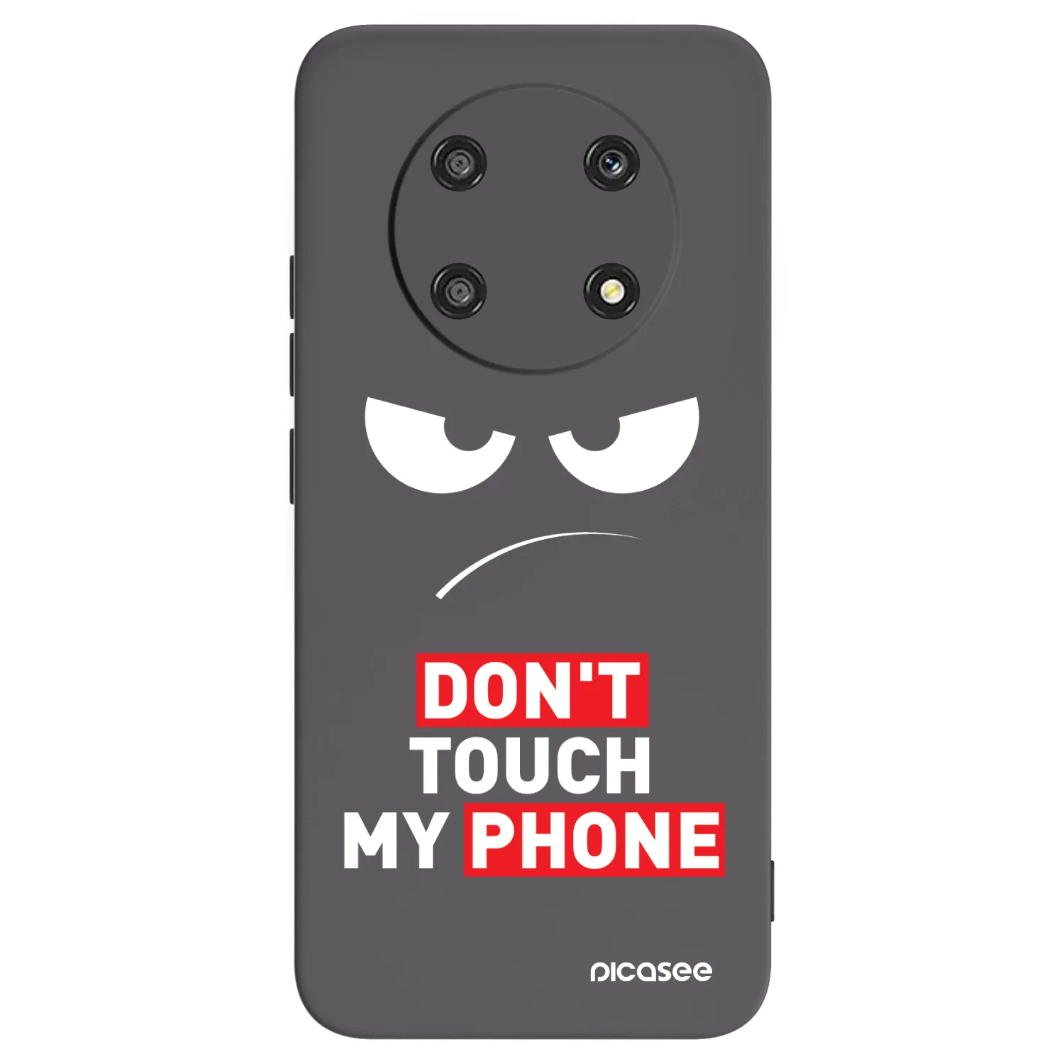 Picasee Μαύρη θήκη σιλικόνης για Honor Magic4 Lite 5G - Angry Eyes - Transparent