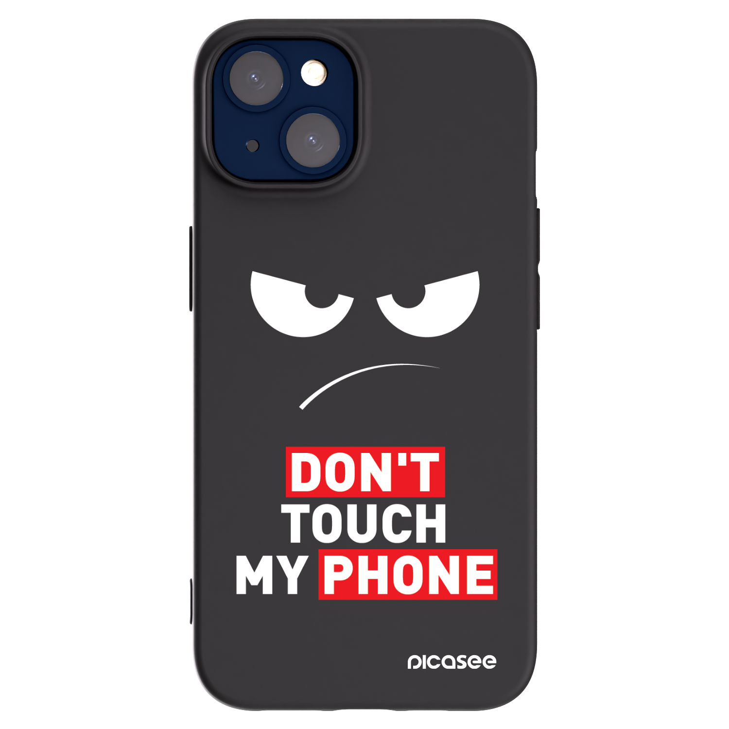 Picasee Μαύρη θήκη σιλικόνης για Apple iPhone 14 - Angry Eyes - Transparent
