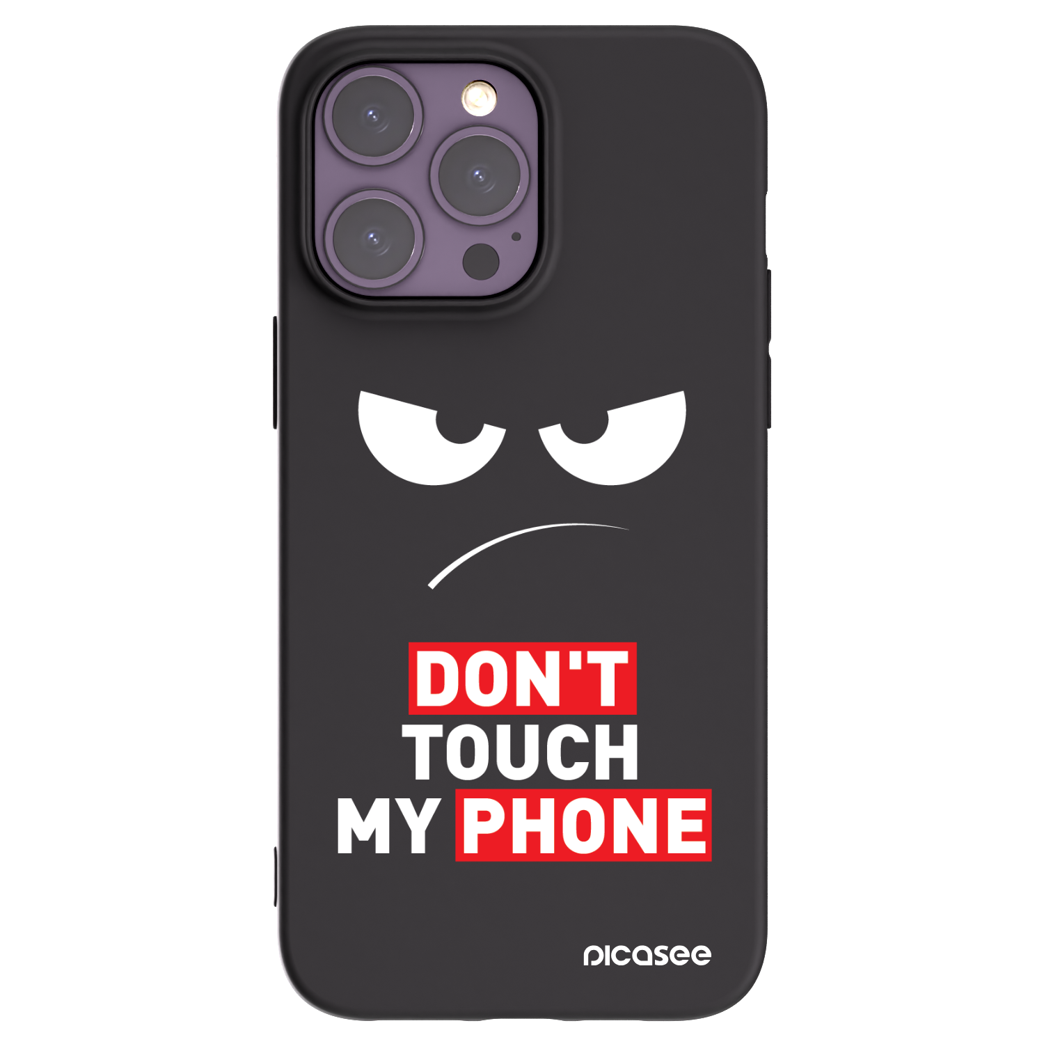 Picasee Μαύρη θήκη σιλικόνης για Apple iPhone 14 Pro Max - Angry Eyes - Transparent