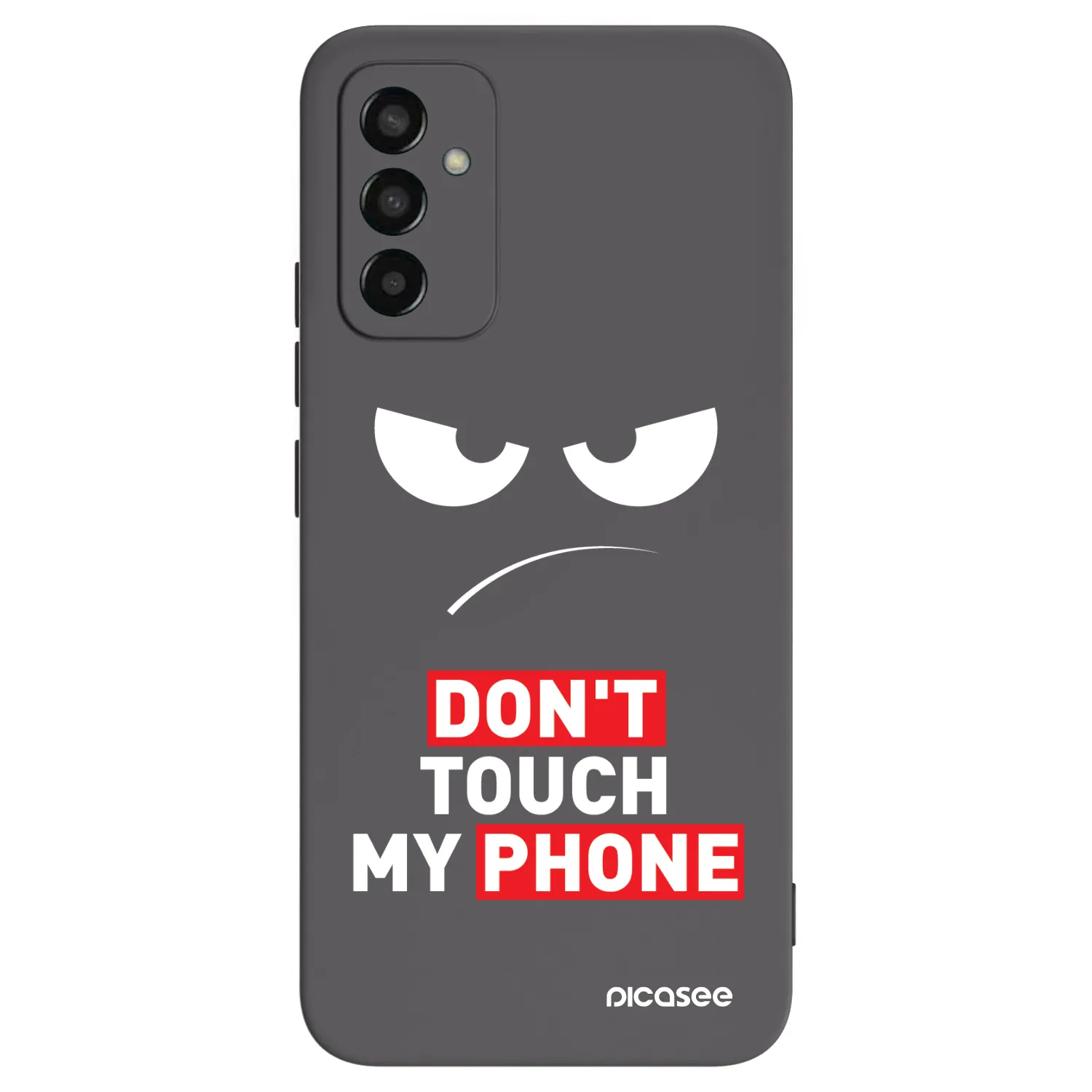 Picasee Μαύρη θήκη σιλικόνης για Samsung Galaxy M13 M135F - Angry Eyes - Transparent