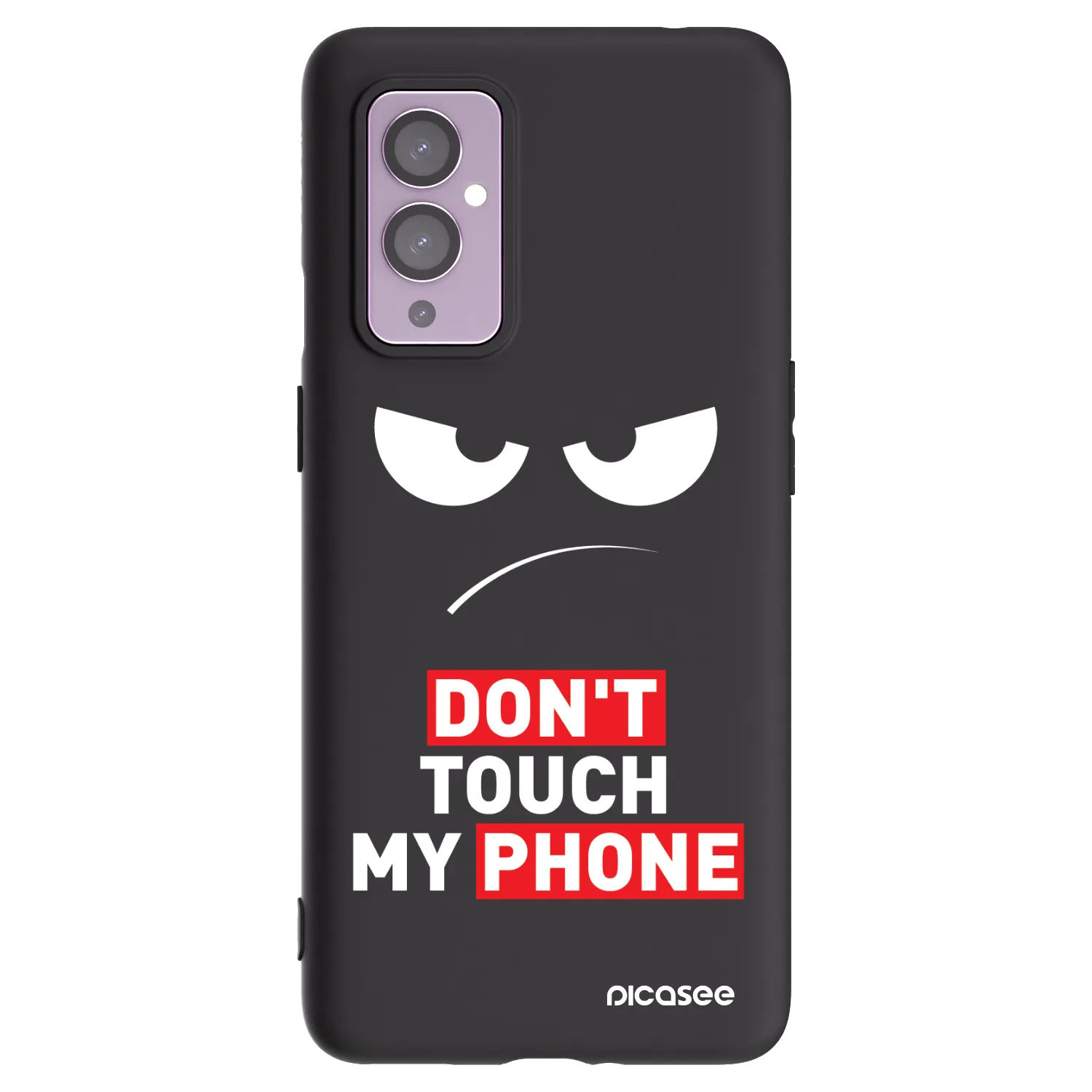 Picasee Μαύρη θήκη σιλικόνης για OnePlus 9 - Angry Eyes - Transparent