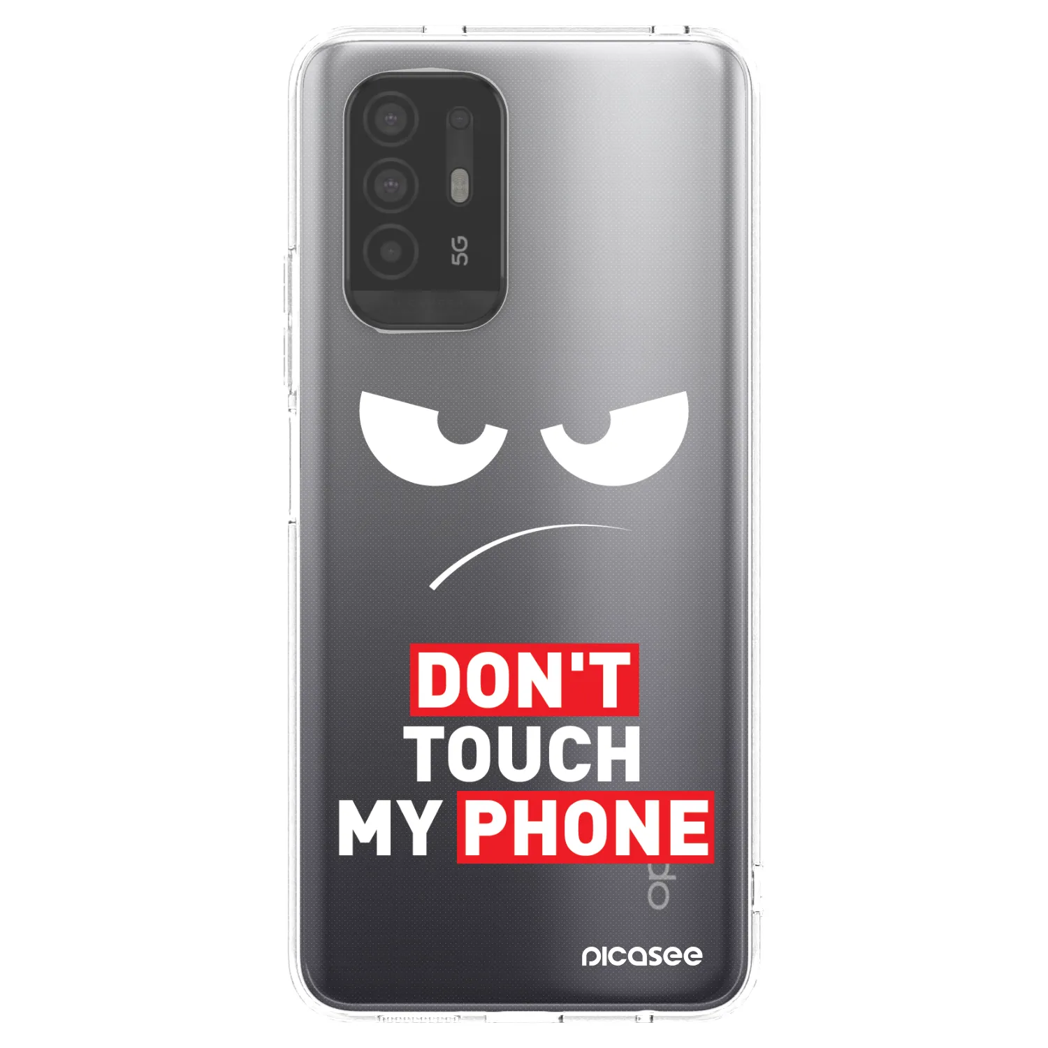 Picasee διαφανής θήκη σιλικόνης OPPO A94 5G - Angry Eyes - Transparent