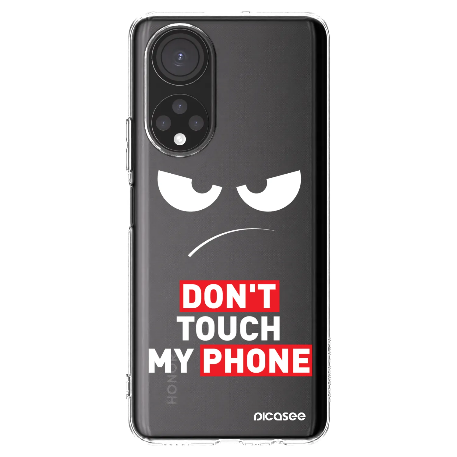 Picasee διαφανής θήκη σιλικόνης Honor X7 - Angry Eyes - Transparent