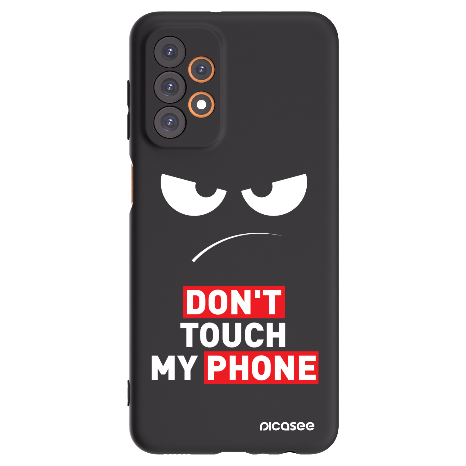 Picasee Μαύρη θήκη σιλικόνης για Samsung Galaxy A23 A235F 4G - Angry Eyes - Transparent