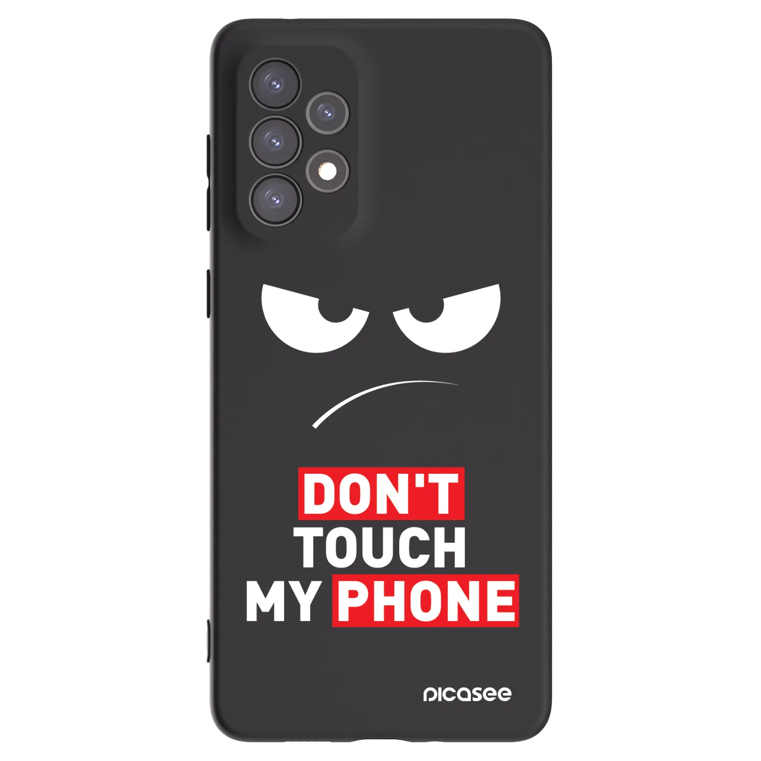 Picasee Μαύρη θήκη σιλικόνης για Samsung Galaxy A73 5G - Angry Eyes - Transparent