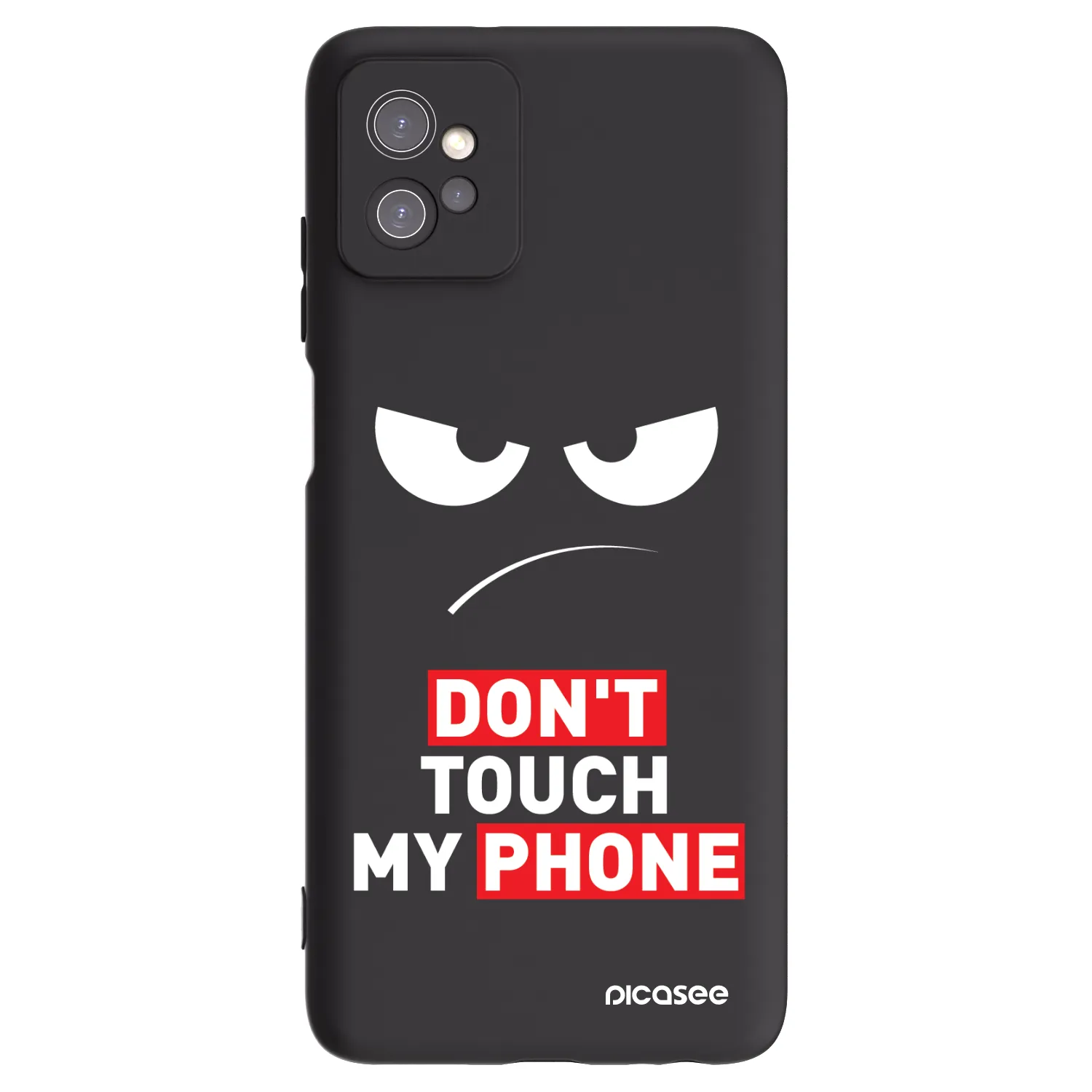 Picasee Μαύρη θήκη σιλικόνης για Motorola Moto G32 - Angry Eyes - Transparent