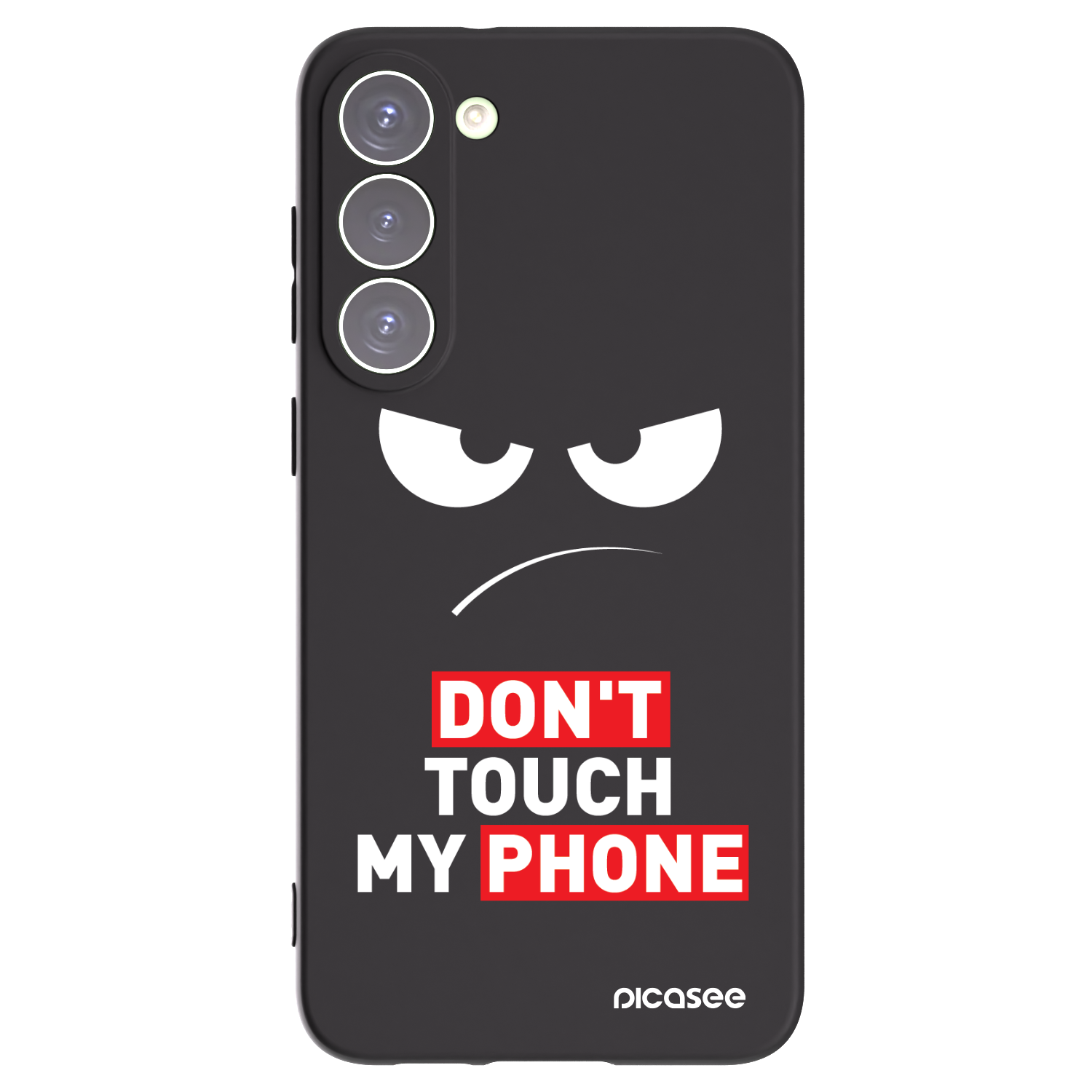 Picasee Μαύρη θήκη σιλικόνης για Samsung Galaxy S23+ 5G - Angry Eyes - Transparent