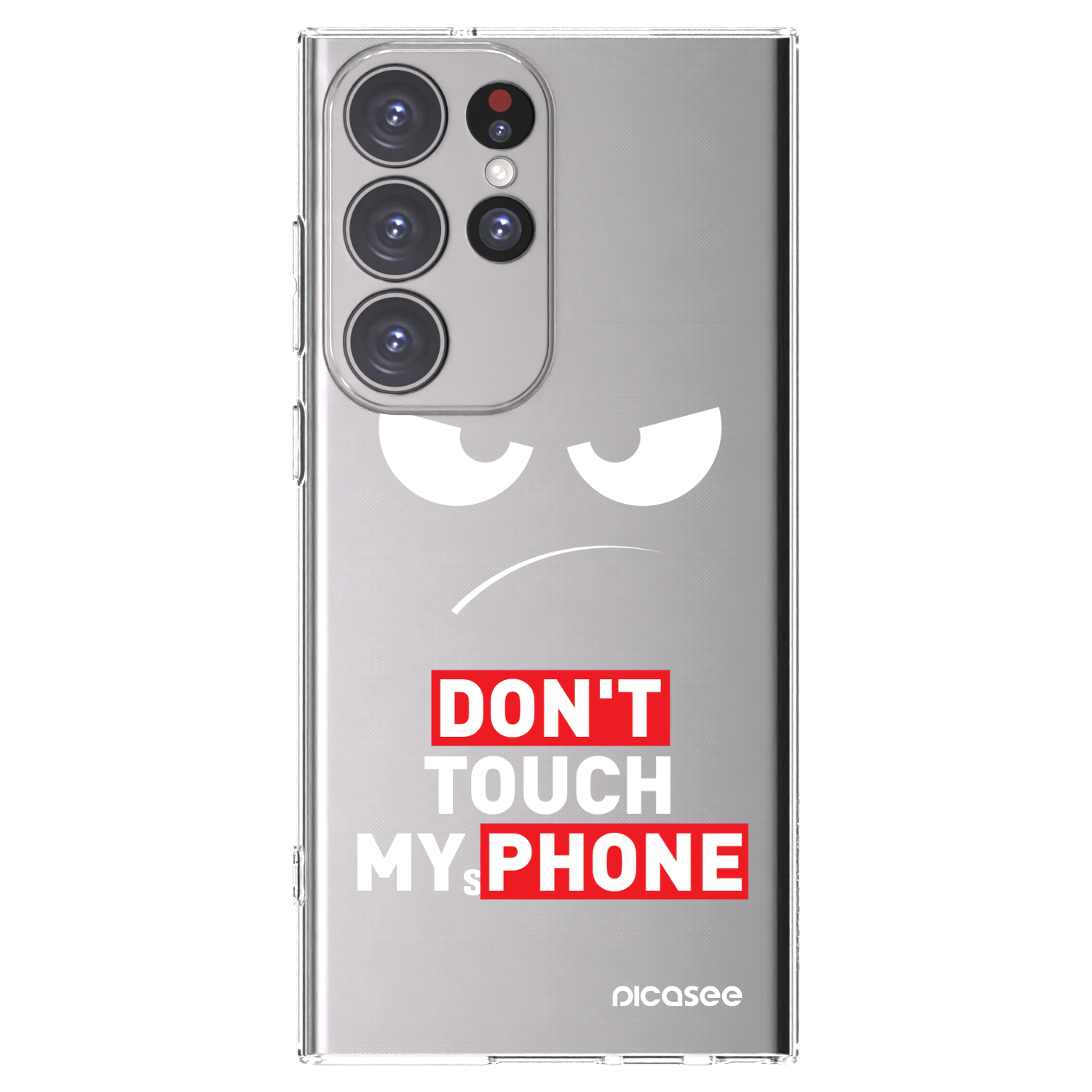 Picasee διαφανής θήκη σιλικόνης Samsung Galaxy S23 Ultra 5G - Angry Eyes - Transparent